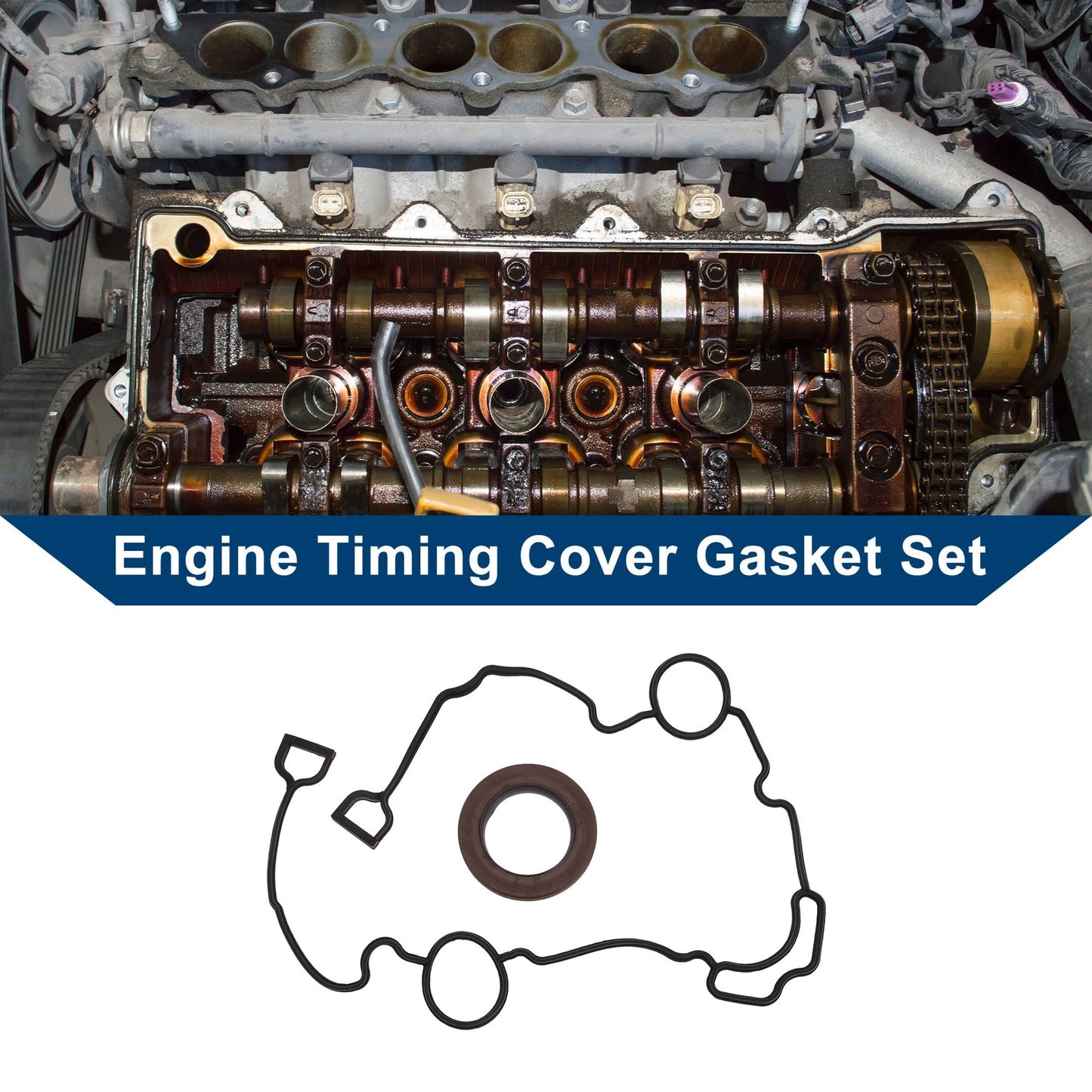 Set of 1 Engine Timing Cover Gasket for Chrysler 300 5.7L (2005–2020) TCS46169