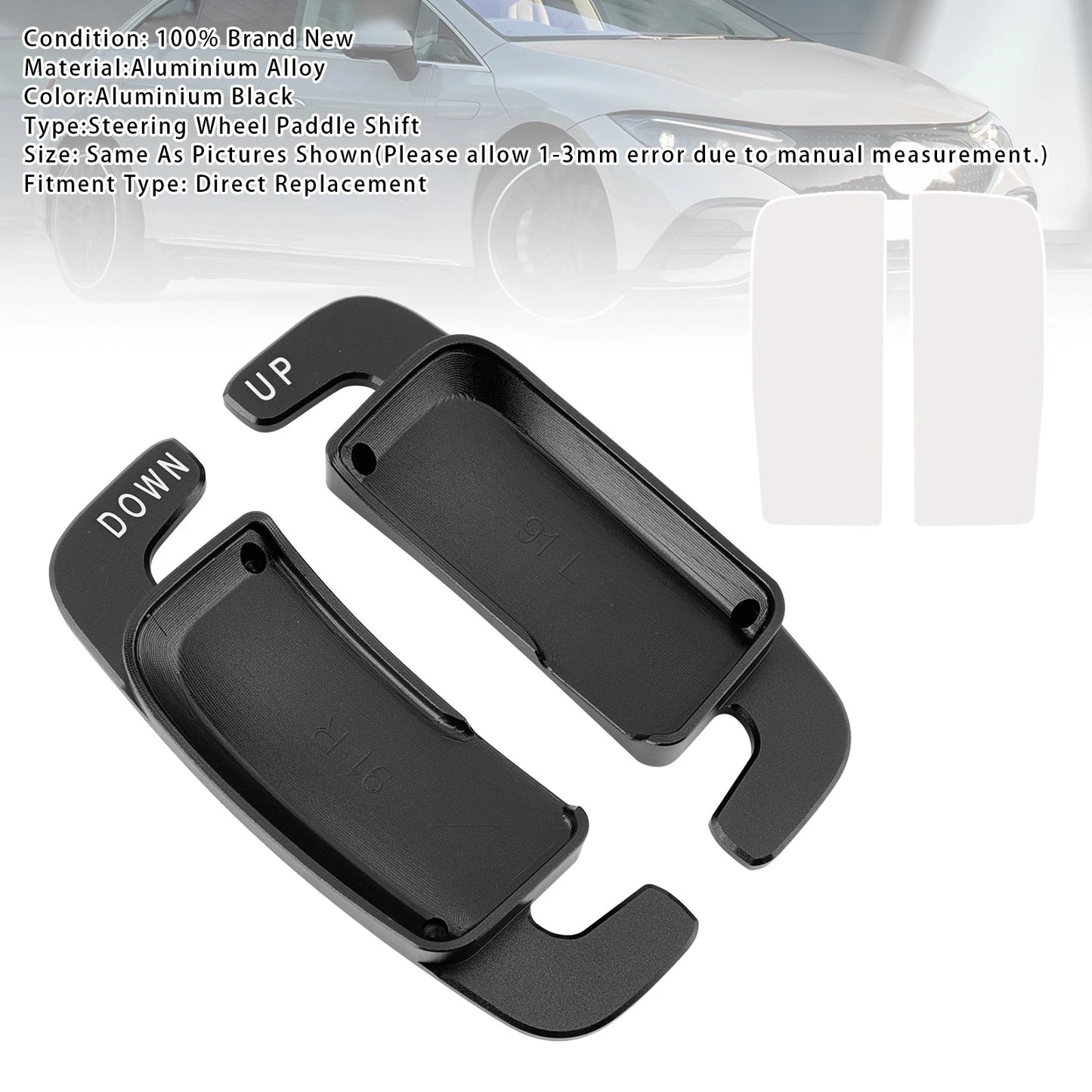 Shift Pallets for Benz A E GLC (2022–2023) Aluminum Black