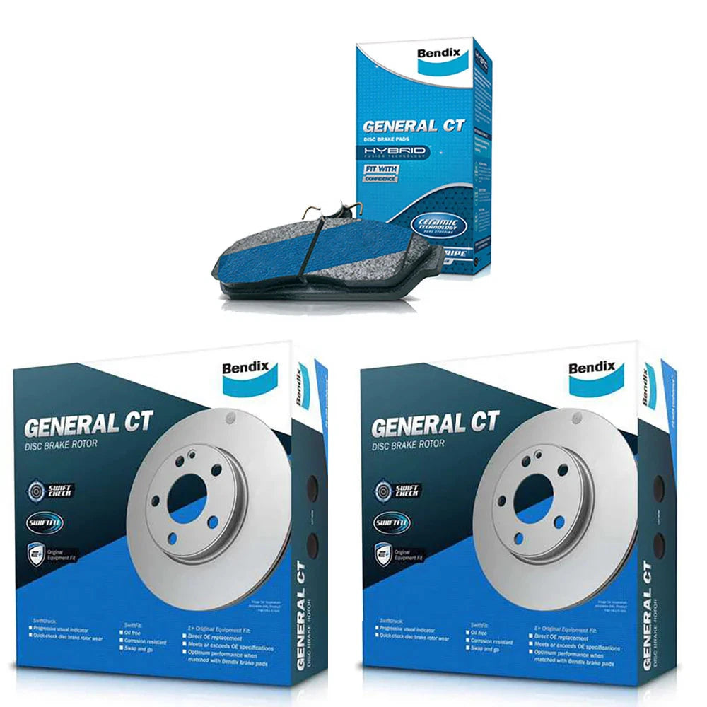 Set of 4 Brake Pads and Rotors for Hyundai Accent (2011–2019) Kia Rio (2011–2017)