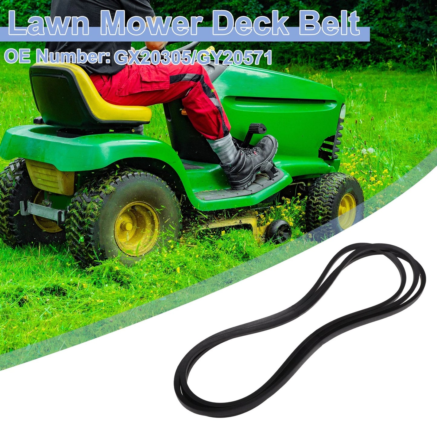 Lawn Mower Deck Belt GX20305 for John Deere L120 (48 Inch Deck)