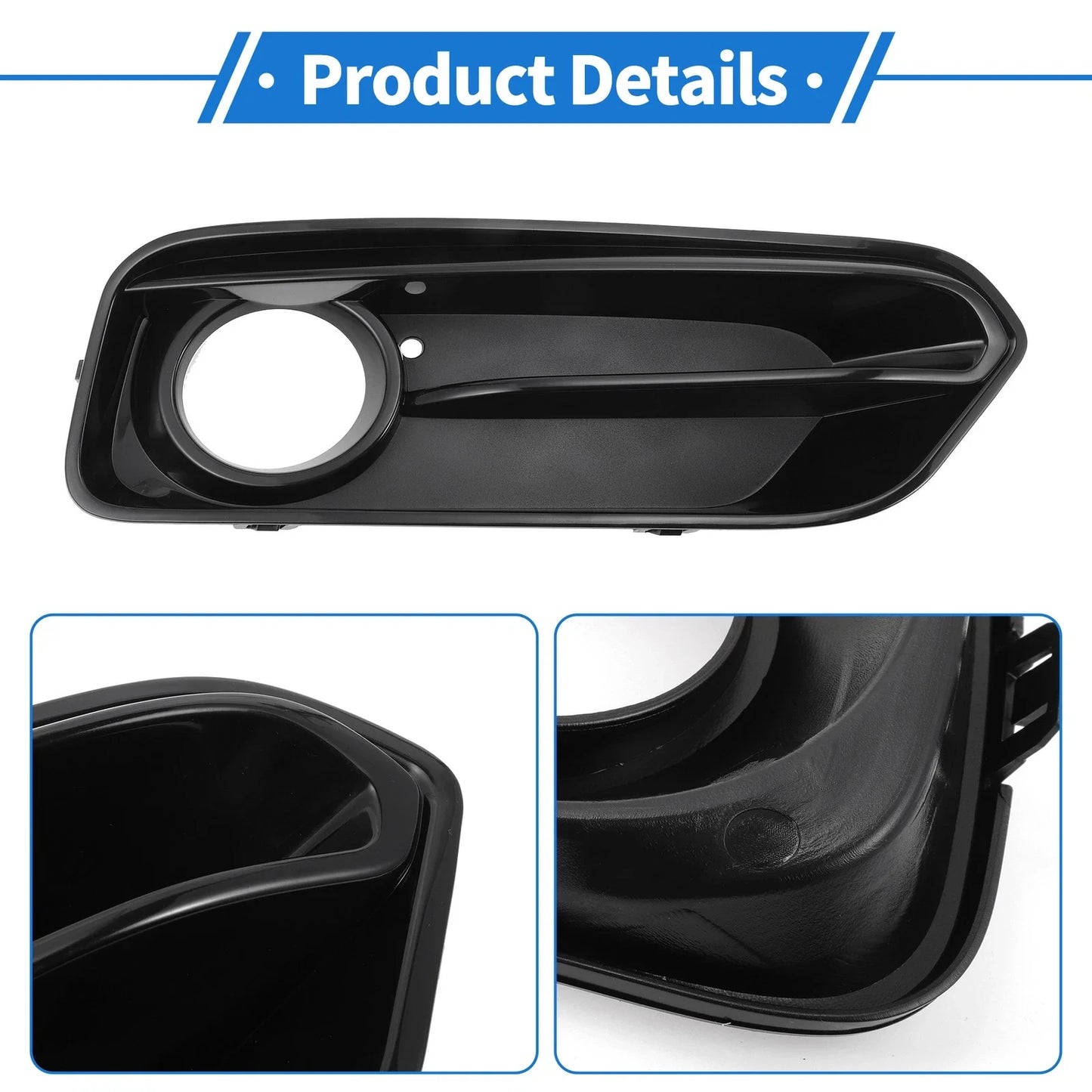 1 x Front Right Fog Light Grill for BMW 1 Series (2015 - 2018) Black