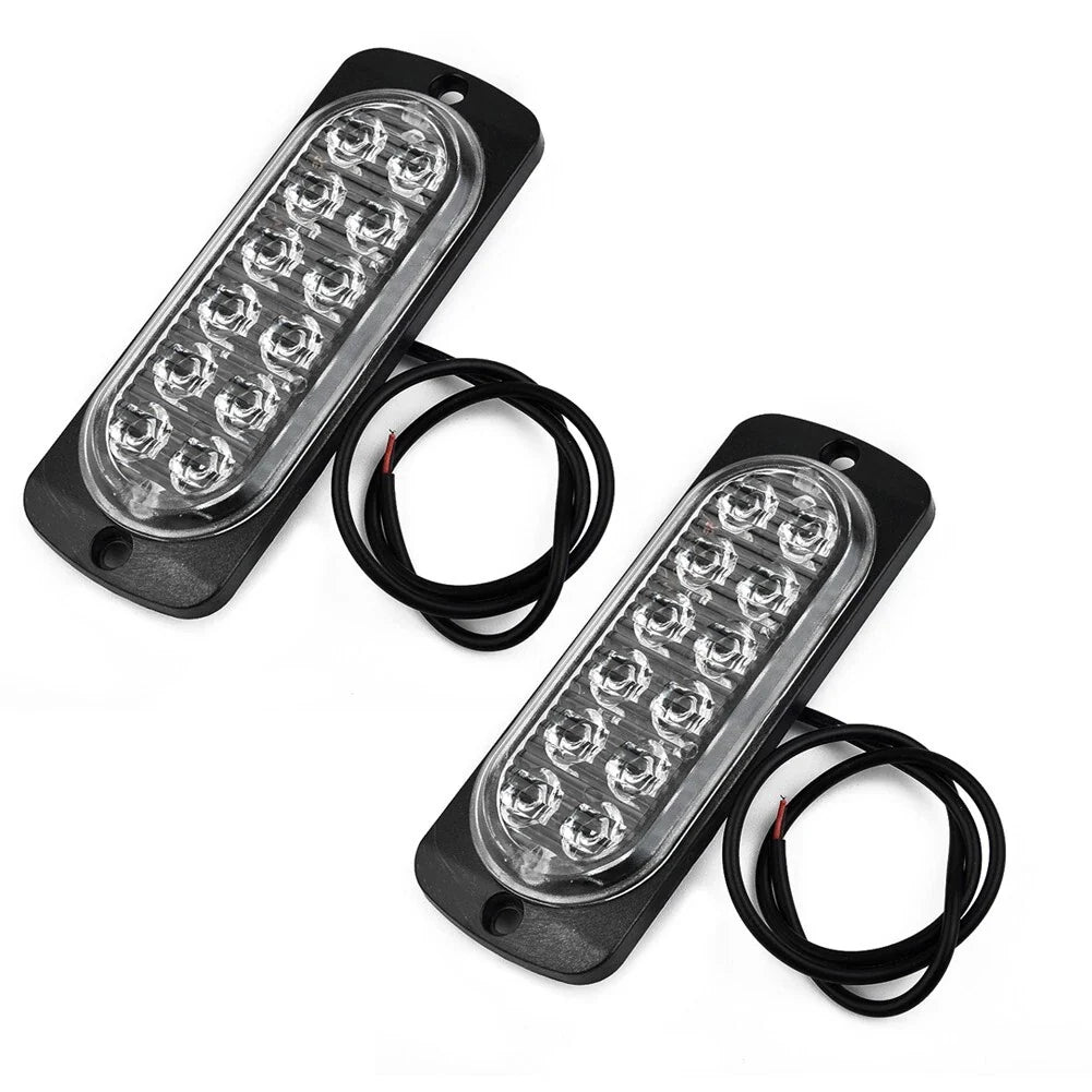 2 x Rear Red Fog 12Led Lamp Lights 12V To 24V for Truck Car/Van/Bus/Cab