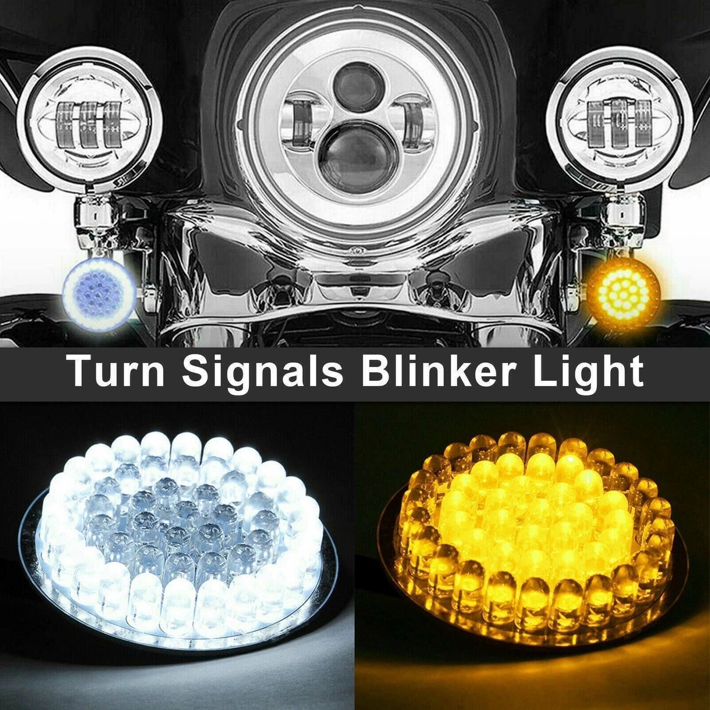 2X 1157 LED Turn Signal for Harley Dyna Softail Street Glide Road King