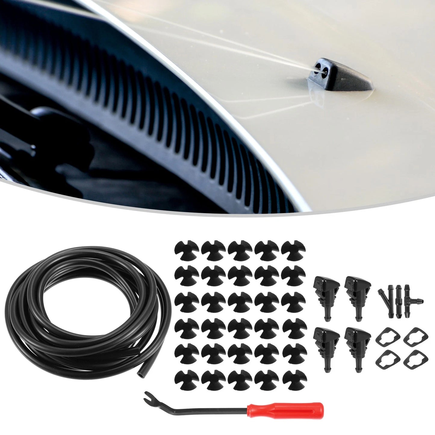 Set of 1 Front Windshield Washer Nozzle Kit for Dodge Avenger (2008–2014)