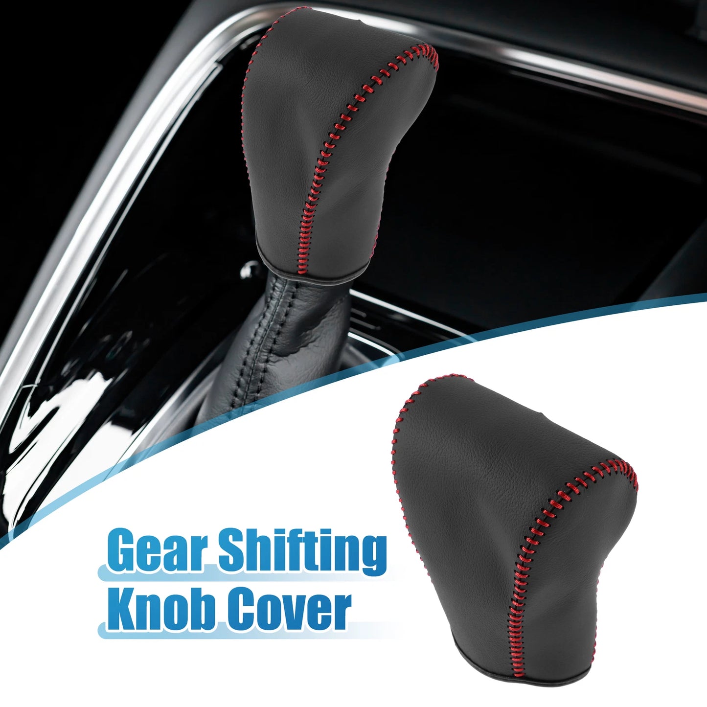 Gear Shifting Knob Cover for Hyundai Tucson (2006–2013) Black Red