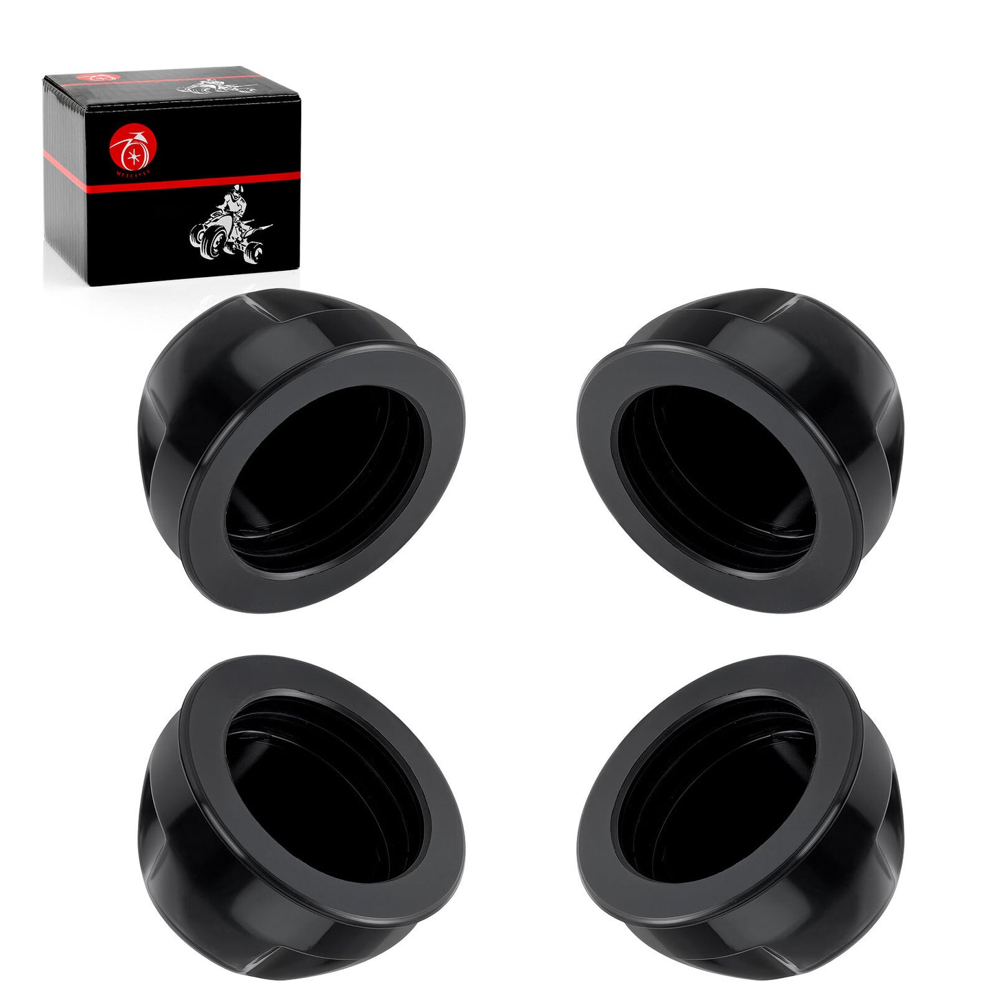 Set of 4 Wheel Center Caps for Yamaha Grizzly Bruin 350 Kodiak 400 450