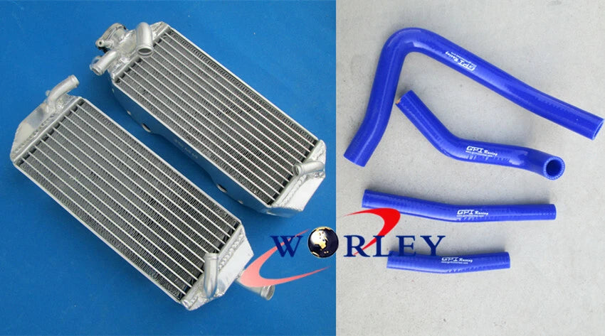Aluminum Radiator with Blue Hose for Suzuki RM250 (1996–2000)
