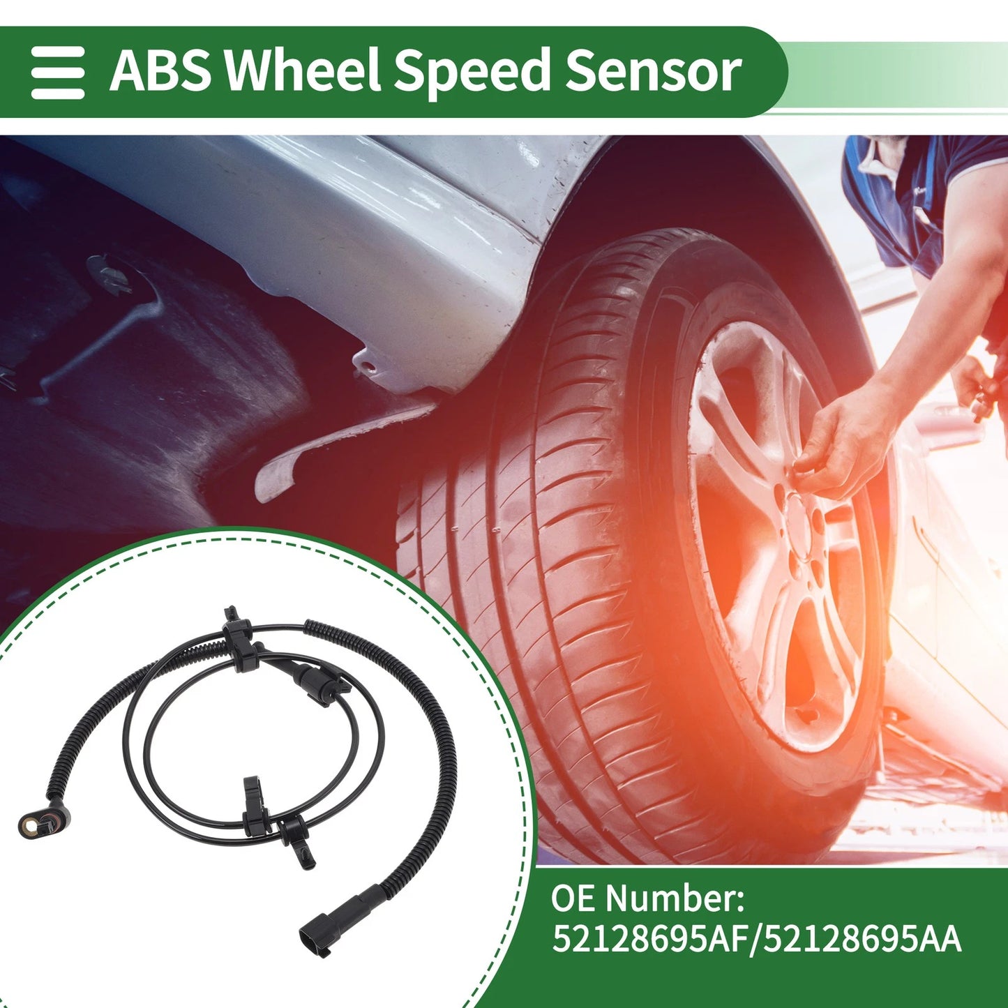 ABS Wheel Speed Sensor No. 52128695AF for Jeep Liberty (2002–2007)