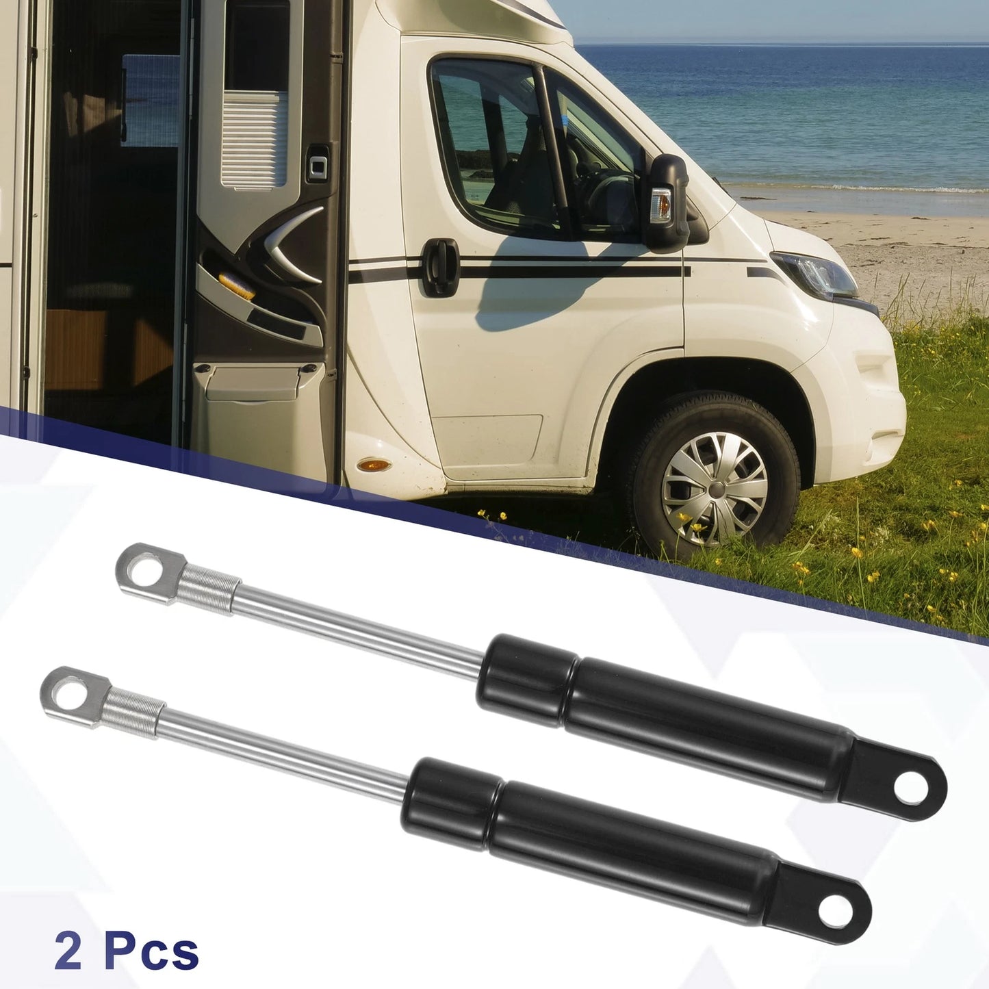 2Pcs 6 Inch Black Lift Supports Struts Shocks Gas Spring Universal
