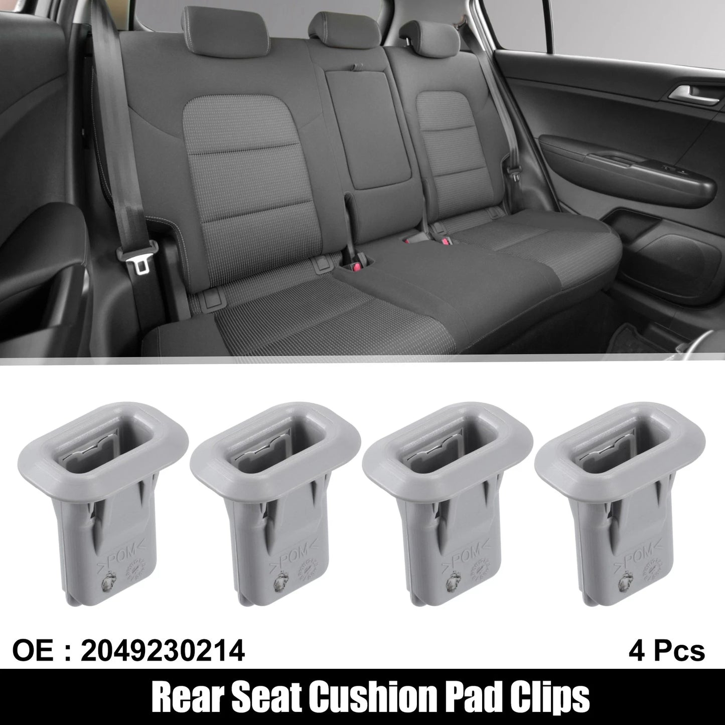 Set of 4 Rear Seat Cushion Pad Clips for Mercedes-Benz CLA250 (2014–2021)