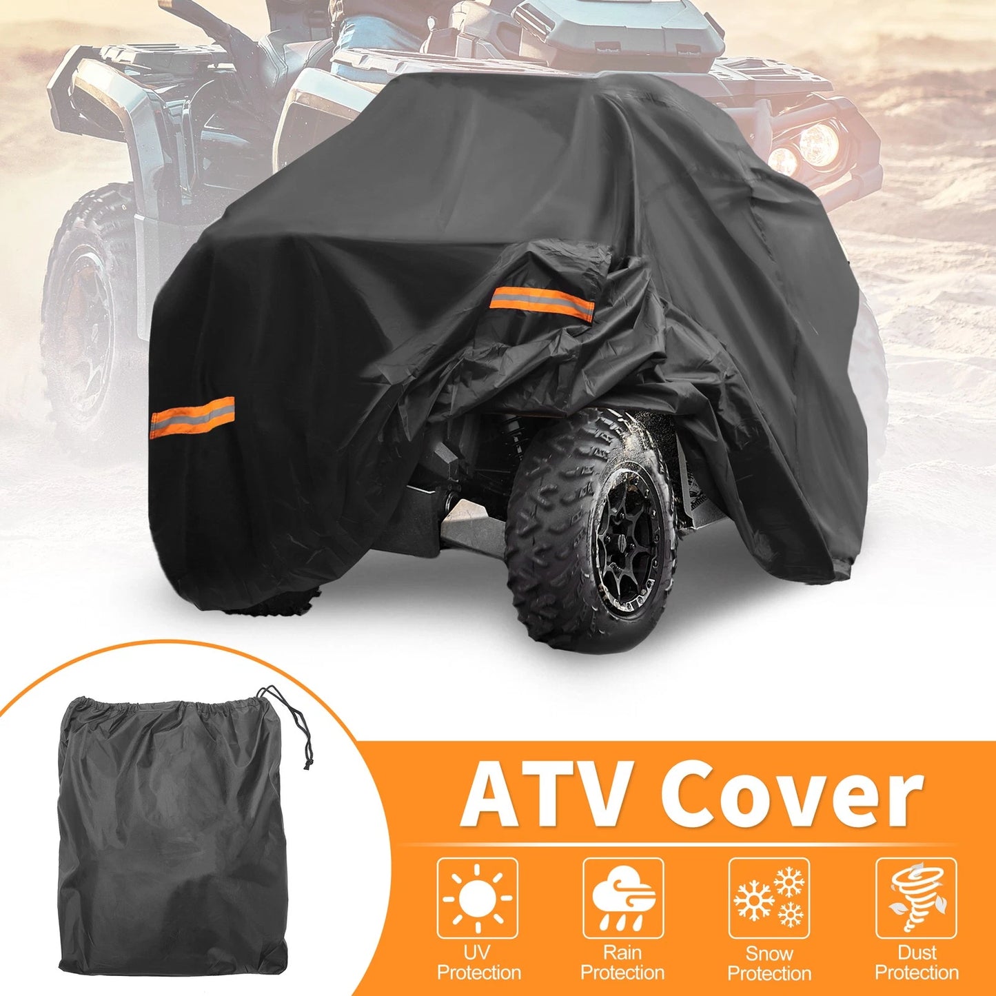 ATV Cover for Polaris Sportsman 850/XP 1000/X MR (Black)