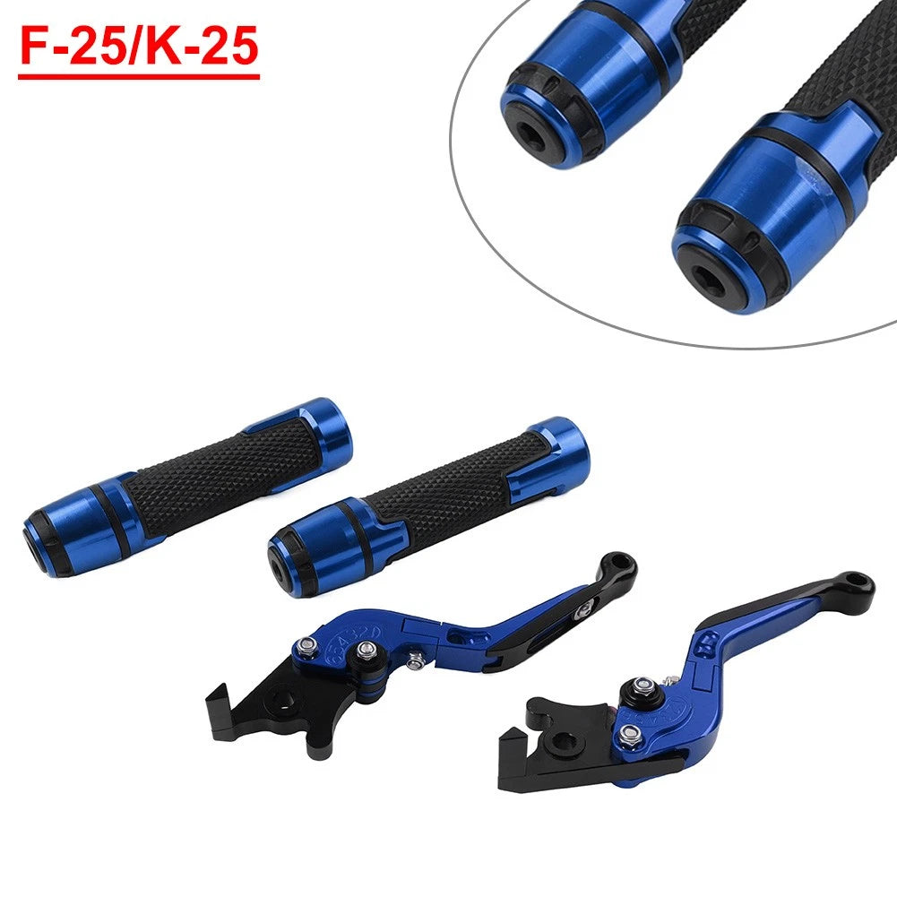 Extendable Brake Clutch Lever Grip Set for Kawasaki Z125 Z250 (2017–2020)