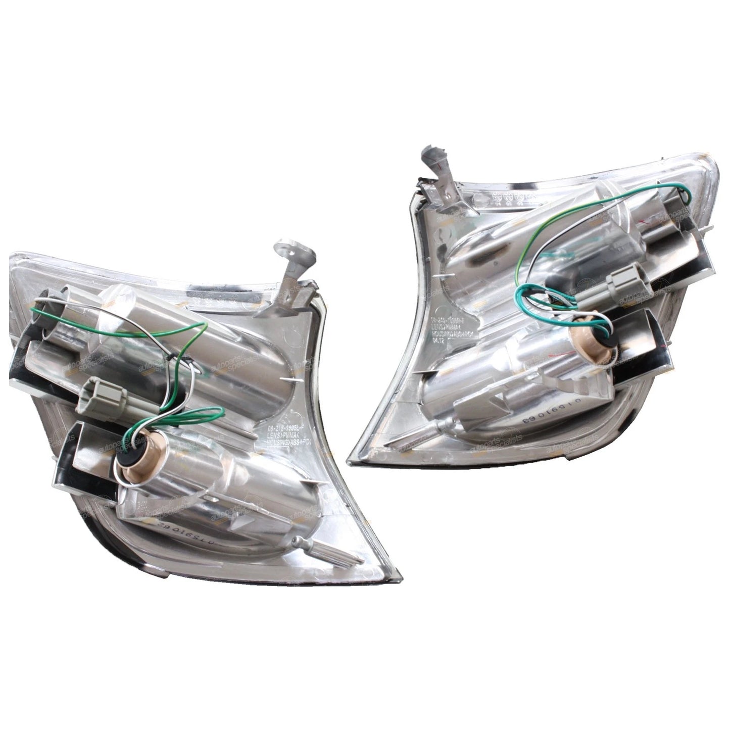 Set of 2 Crystal Clear Headlights for Nissan Patrol GU (1997–2009)