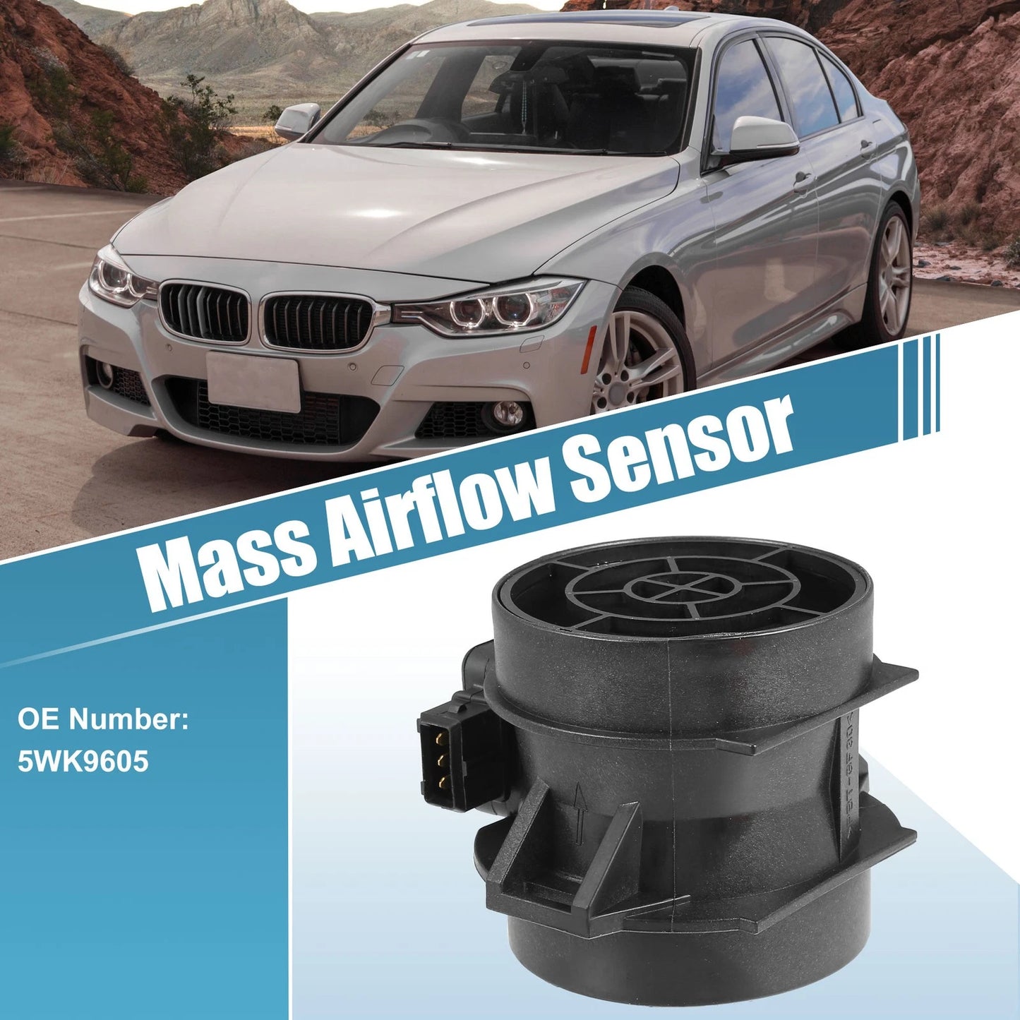 Mass Air Flow Sensor for BMW 323i (1998–2000) No. 5WK9605