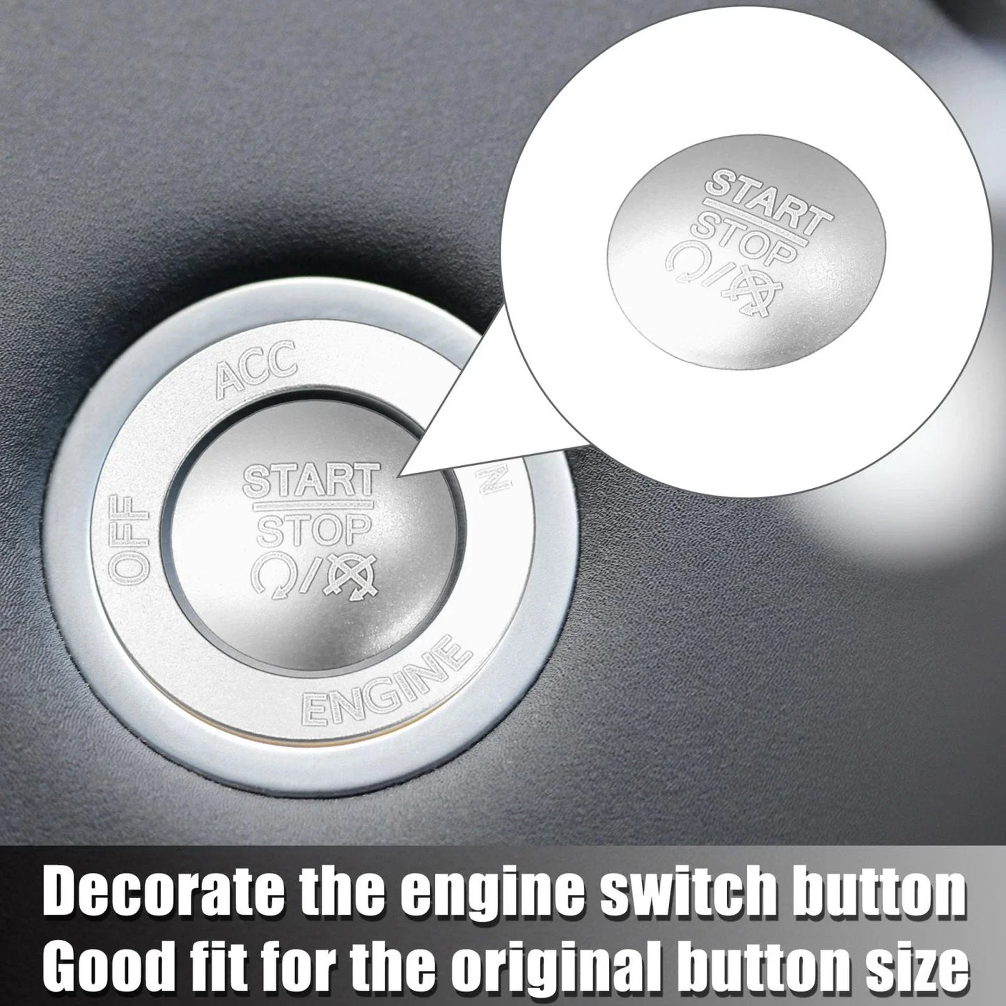 Engine Start Stop Button Cover Kit for Dodge Charger Challenger (2015-2023)