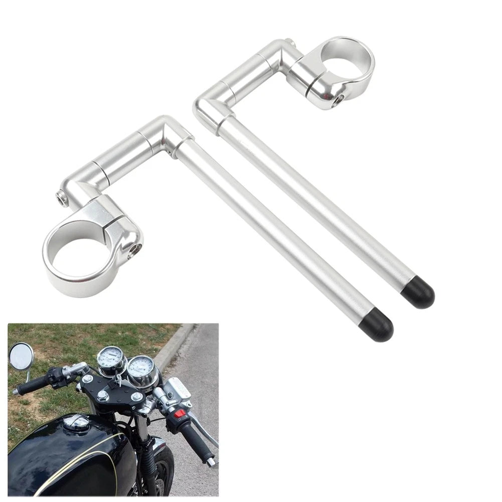 58MM Cafe Racer Clip-On Handlebar for Universal Motorcycle (7/8")