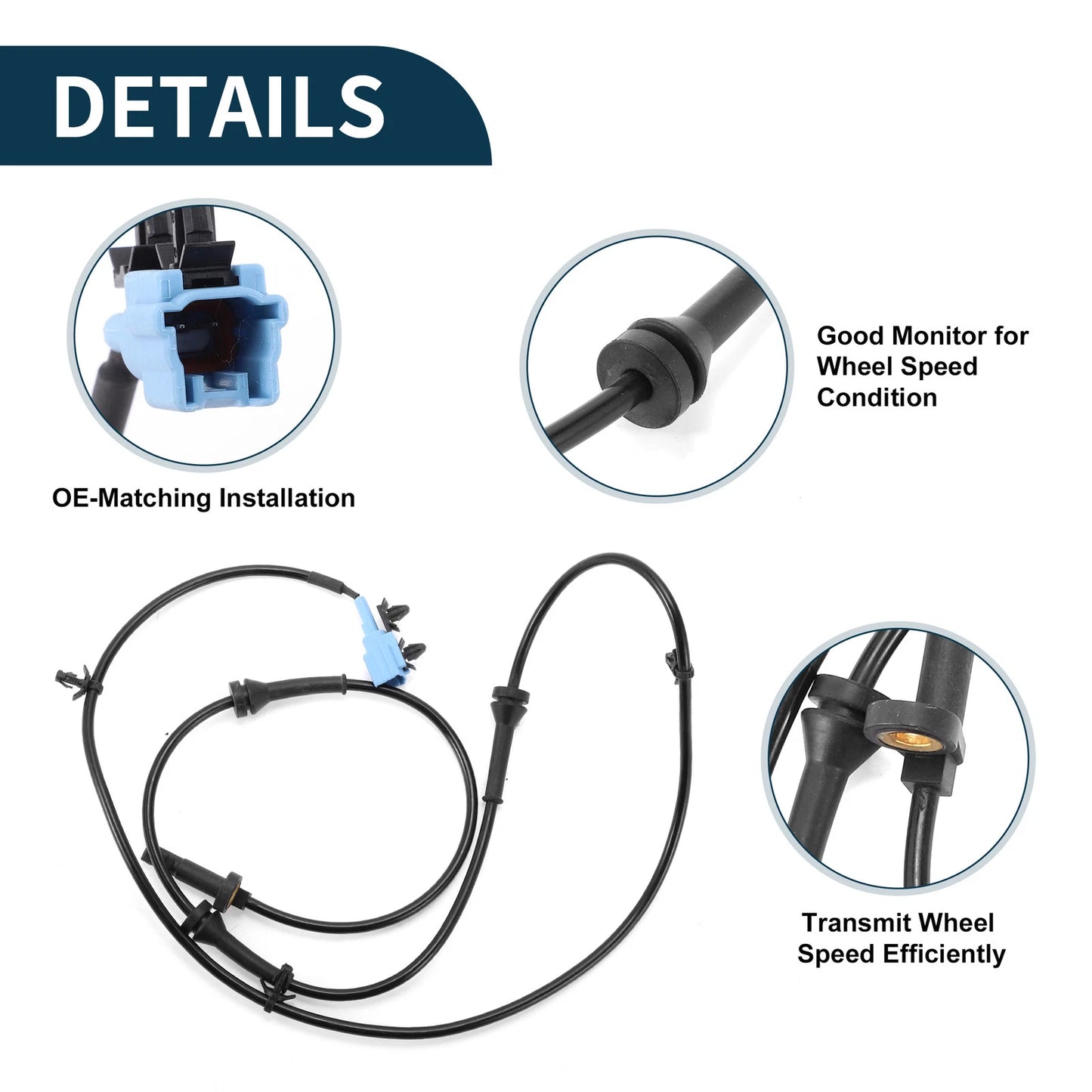 ABS Wheel Speed Sensor No. 47901-CA000 for Nissan Murano (2003–2007) Rear Left