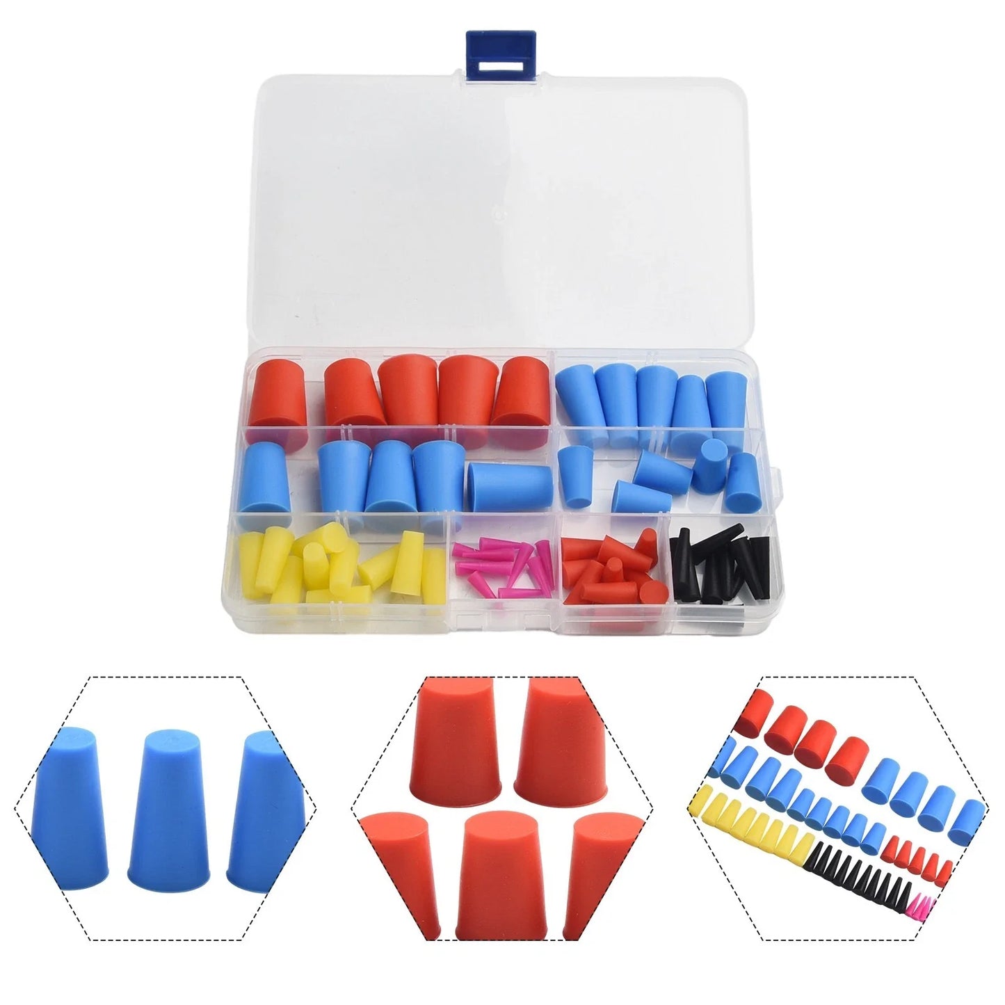 60 x Silicone Cones Assortment for All Applications