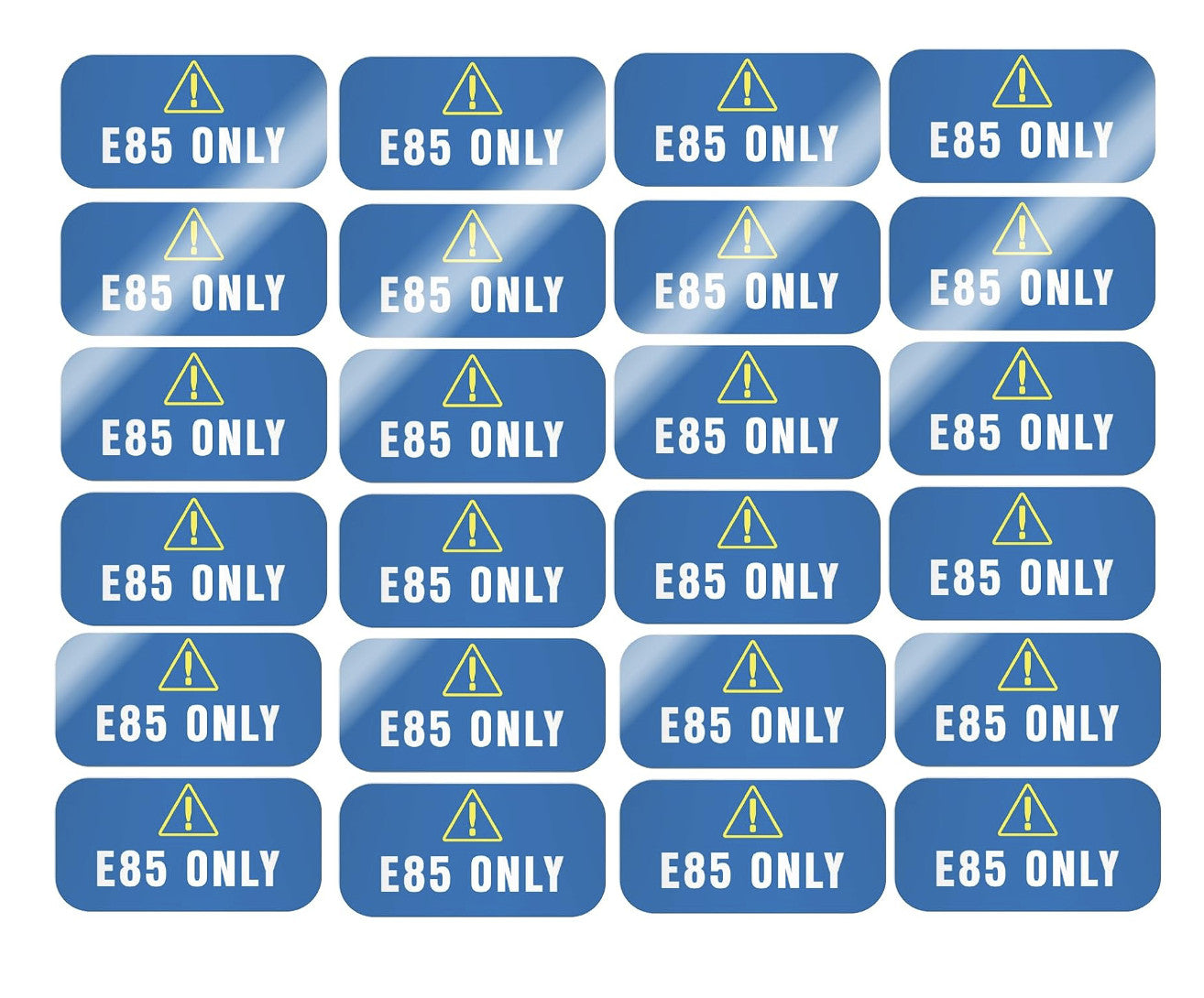 E85 Fuel Warning Label for Cars (1 x 2 inches)
