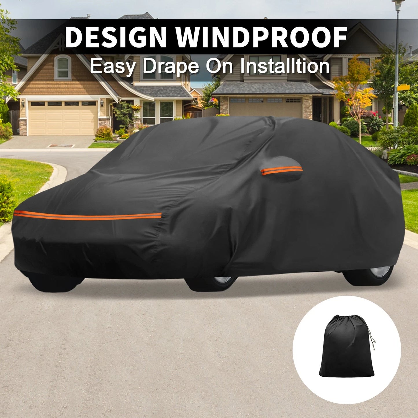 Waterproof Car Cover for Nissan Skyline (All Weather, Black, Aluminum Film)