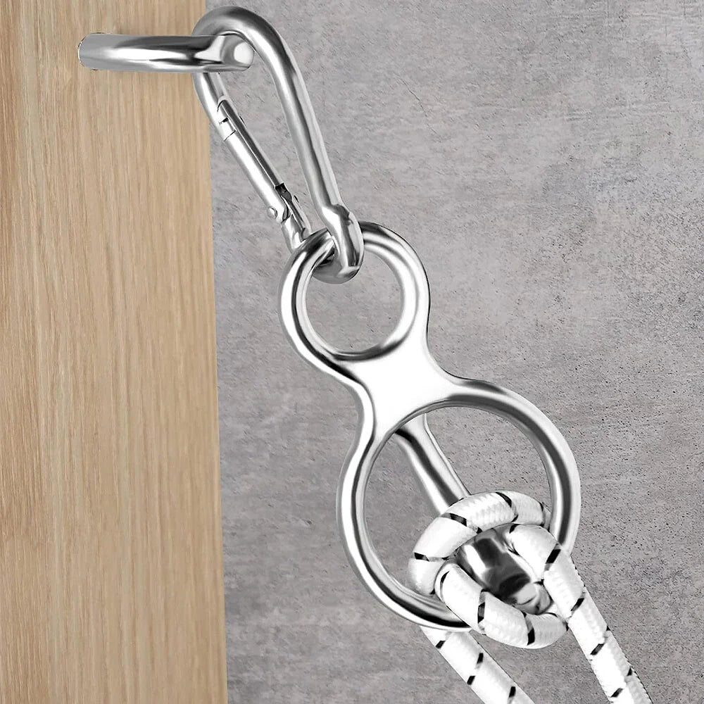 Horse Tie Ring with Eye Bolts & Snaps for Horse - Prevent Pulling