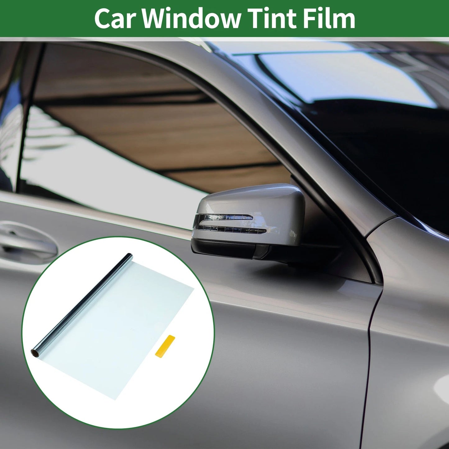 Car Window Tint Film for Universal Fit (9.84 ft x 23.62 inch, Light Blue)