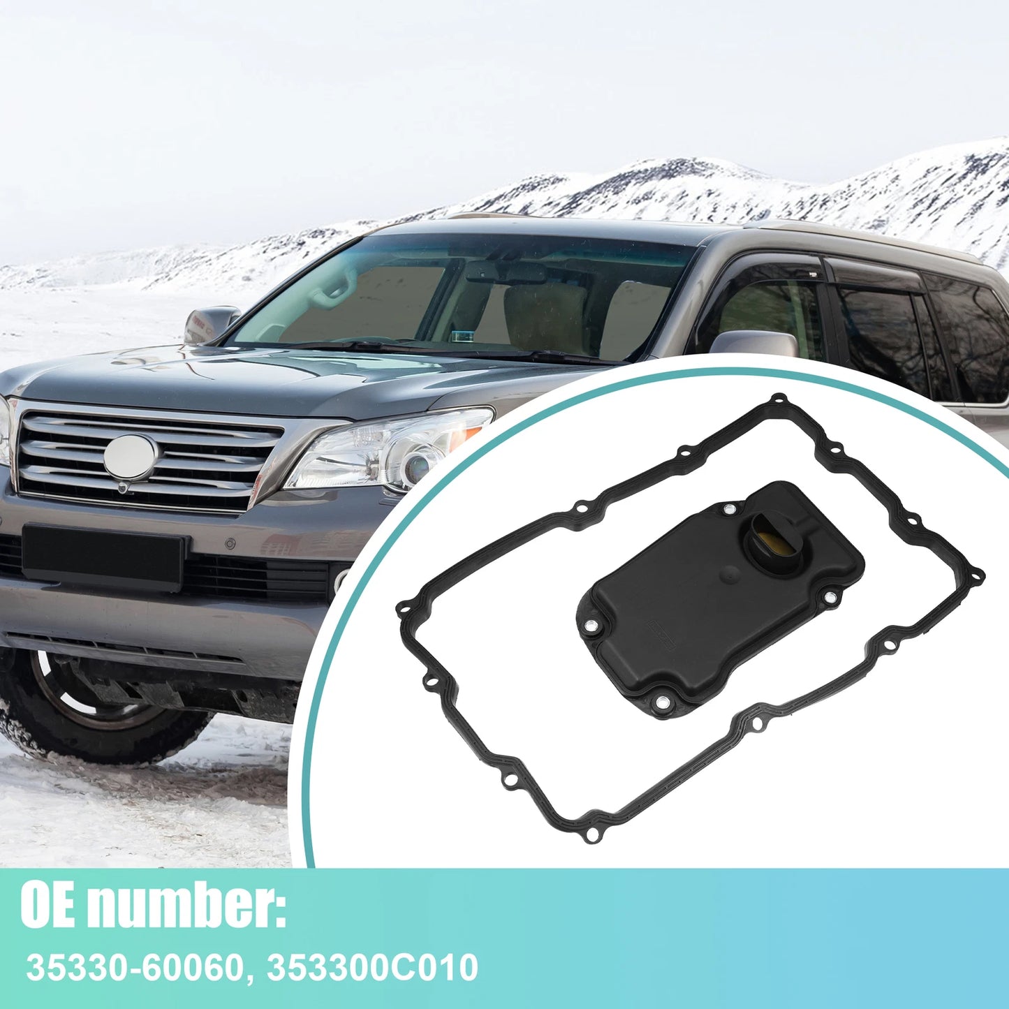 Set of 1 Transmission Filter Oil Pan Gasket for Lexus GX (2003–2009) 35330-60060