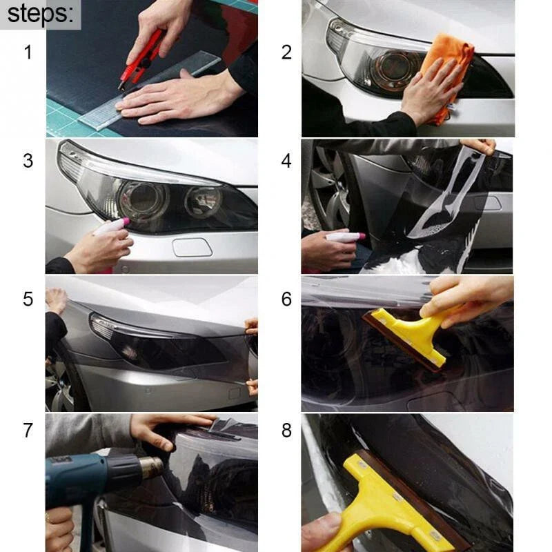 Roll 10030cm Car Headlight Protective Film Bumper Paint Protection Vinyl Wrap
