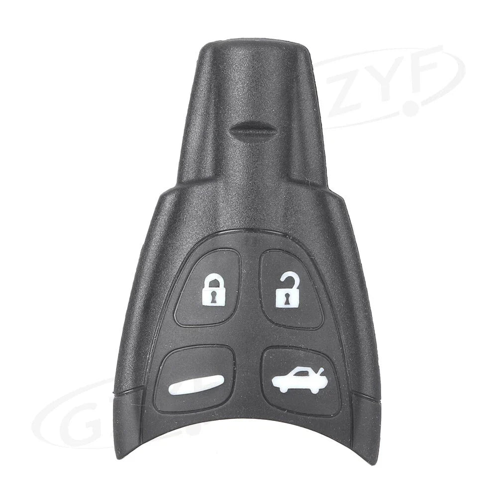4 x Key Shell Fob Cover for Saab 9-3 Sport Car (2003-2011) Black