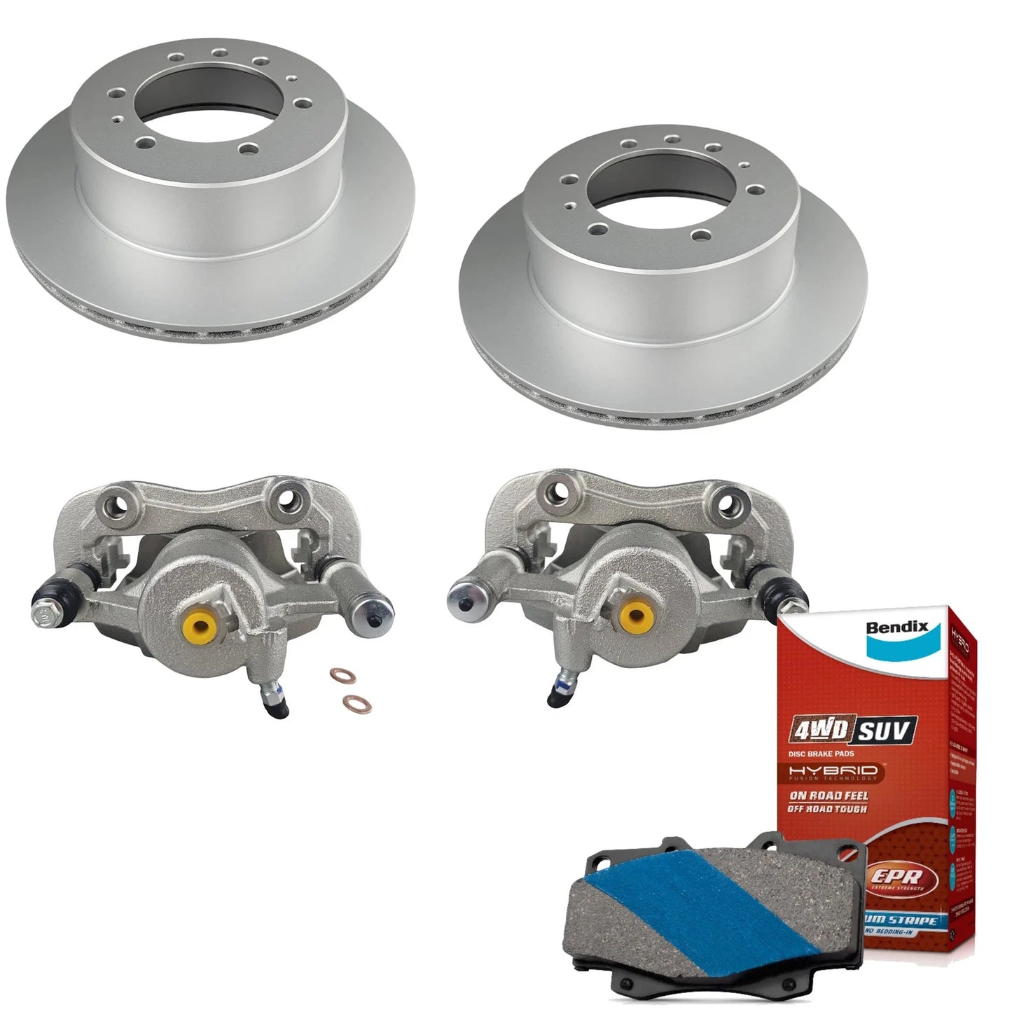 Bendix Rear Brake Pads & Rotors for Nissan Patrol GQ Y60 (1990–1997)