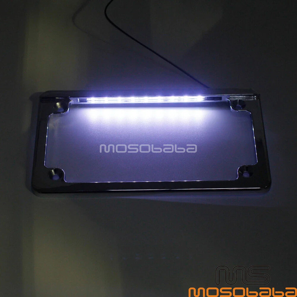 LED License Plate Frame Light for Harley Dyna Sportster Touring (2006-2023)