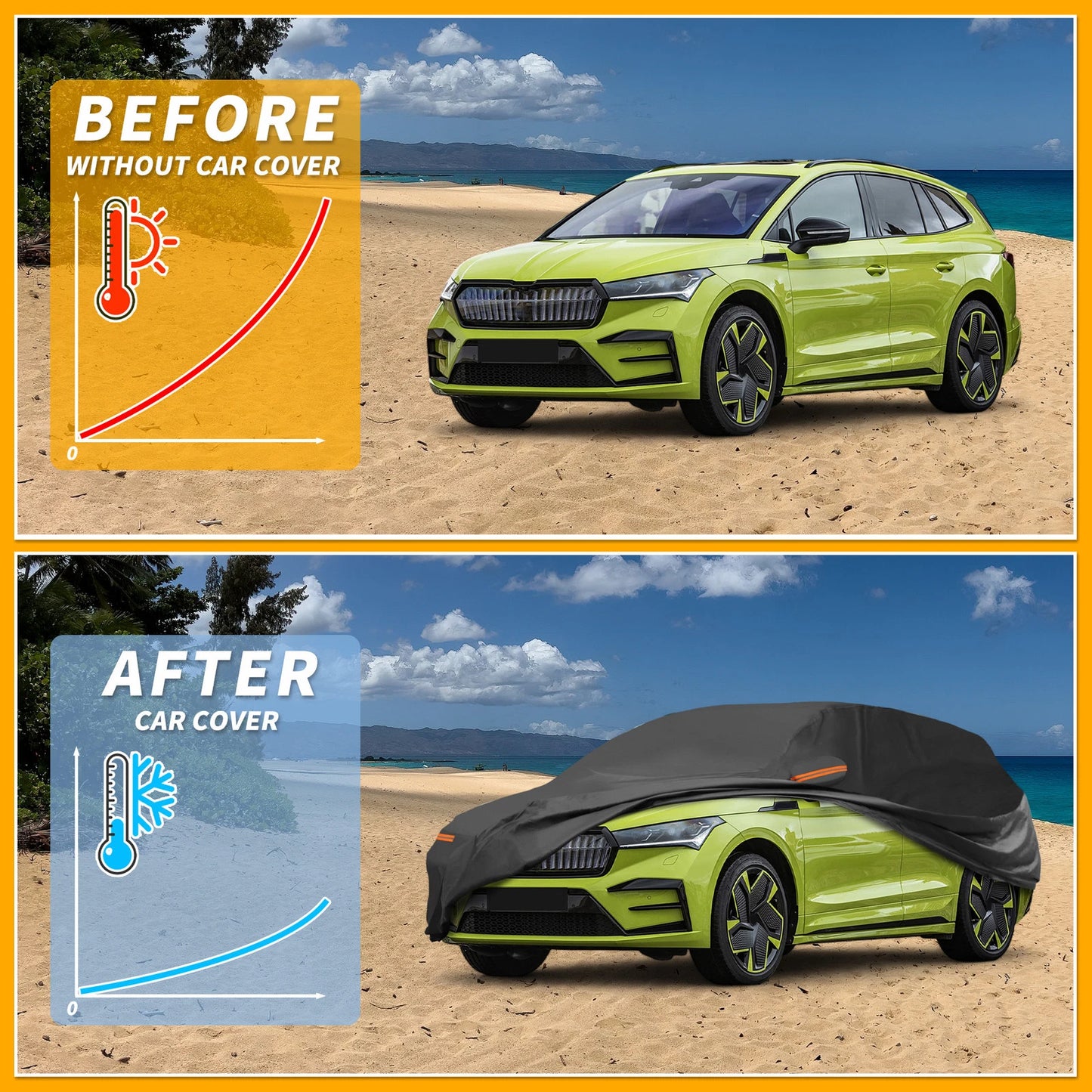 Waterproof Car Cover for Skoda Enyaq (190T-PU)