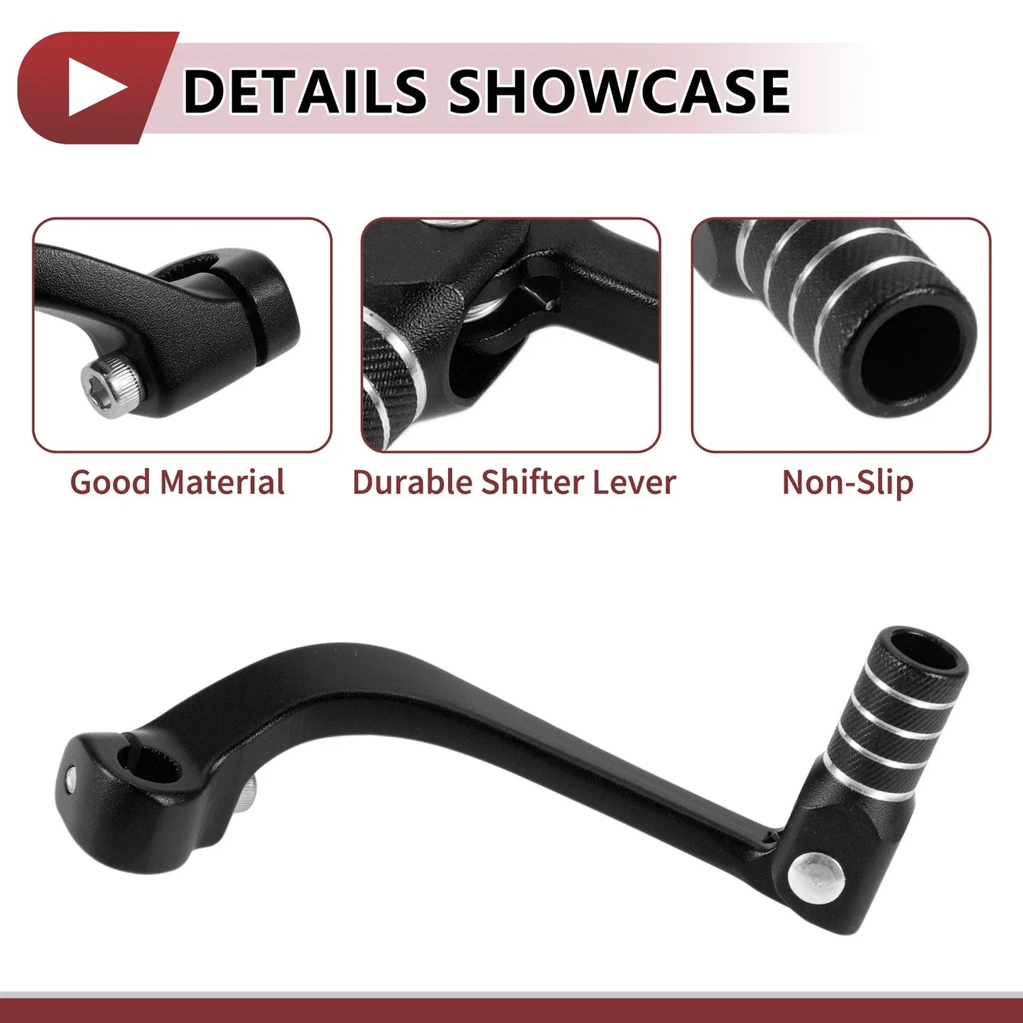 Folding Motorcycle Gear Shifter Lever for Honda CRF110F (2013-2018) Black