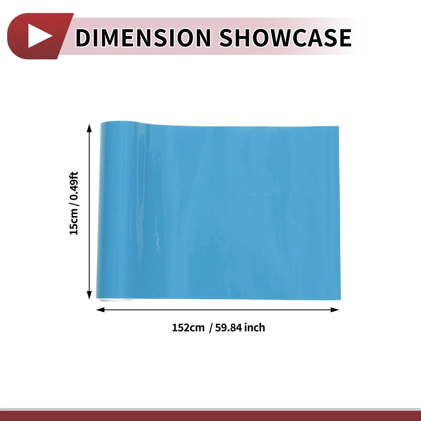 Light Blue Vinyl Wrap Film for Car (0.49ft x 59.84inch)