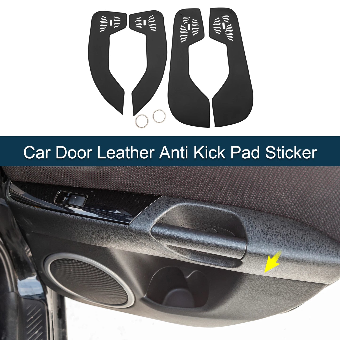Set of 1 Car Door Leather Anti Kick Pad Sticker for Cadillac CT6 (2017–2018)