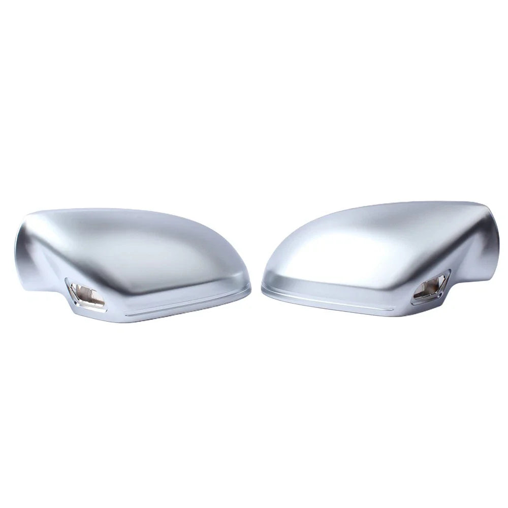 Lane Assist Chrome Side Wing Mirror Caps for Audi A6 S6 C7 (2012–2018)