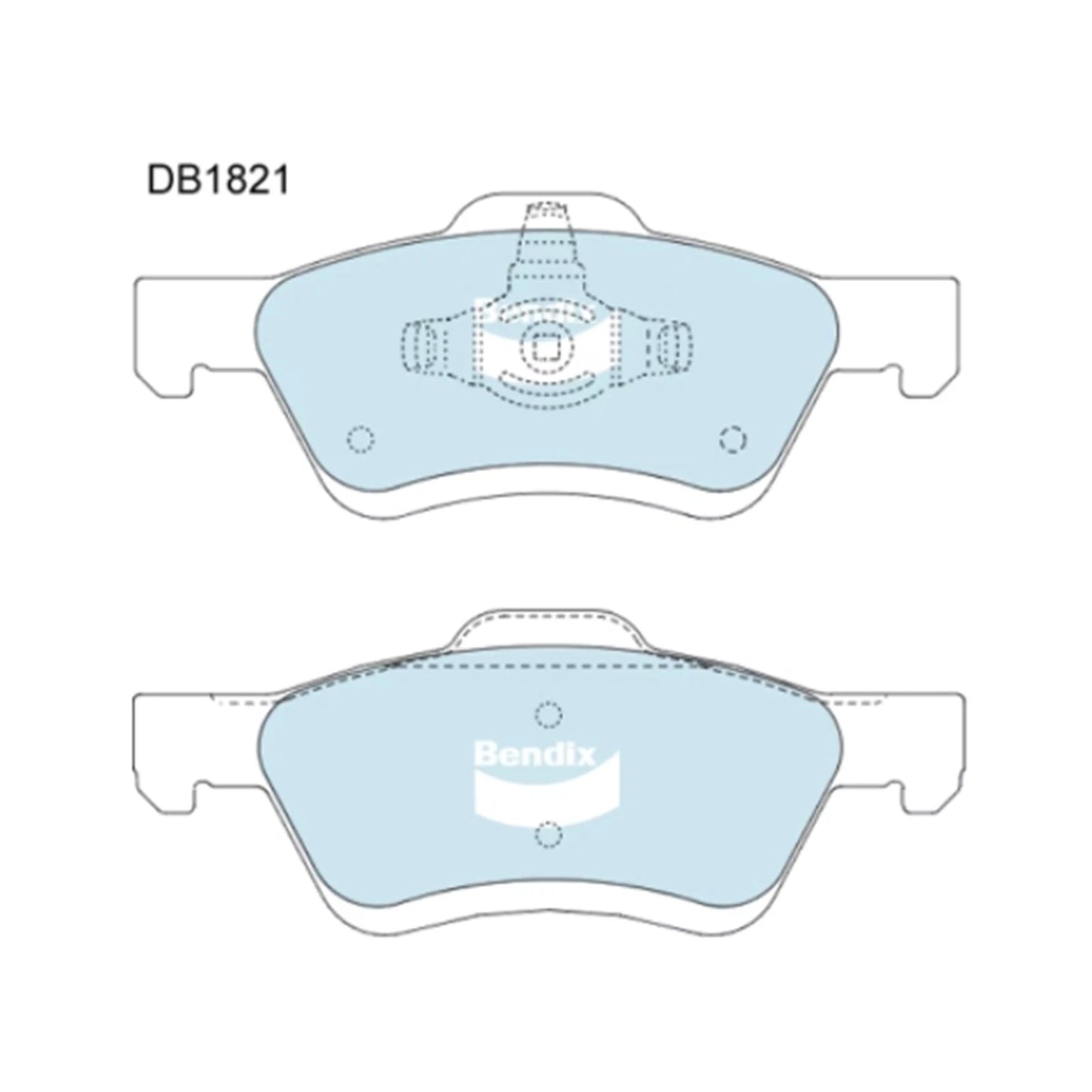 Set of 4 Bendix Front Disc Brake Pads for Ford Escape (2006–2012)