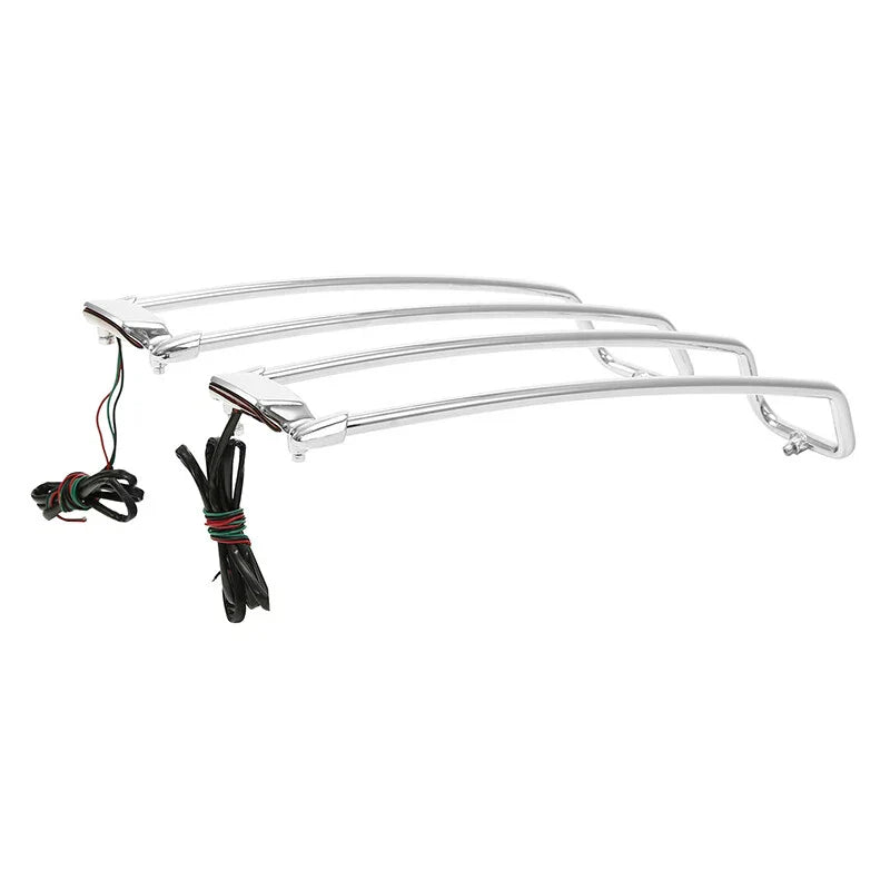 Saddlebag Lid Top Rail & LED Light for Harley Touring Road King (1994-2013)