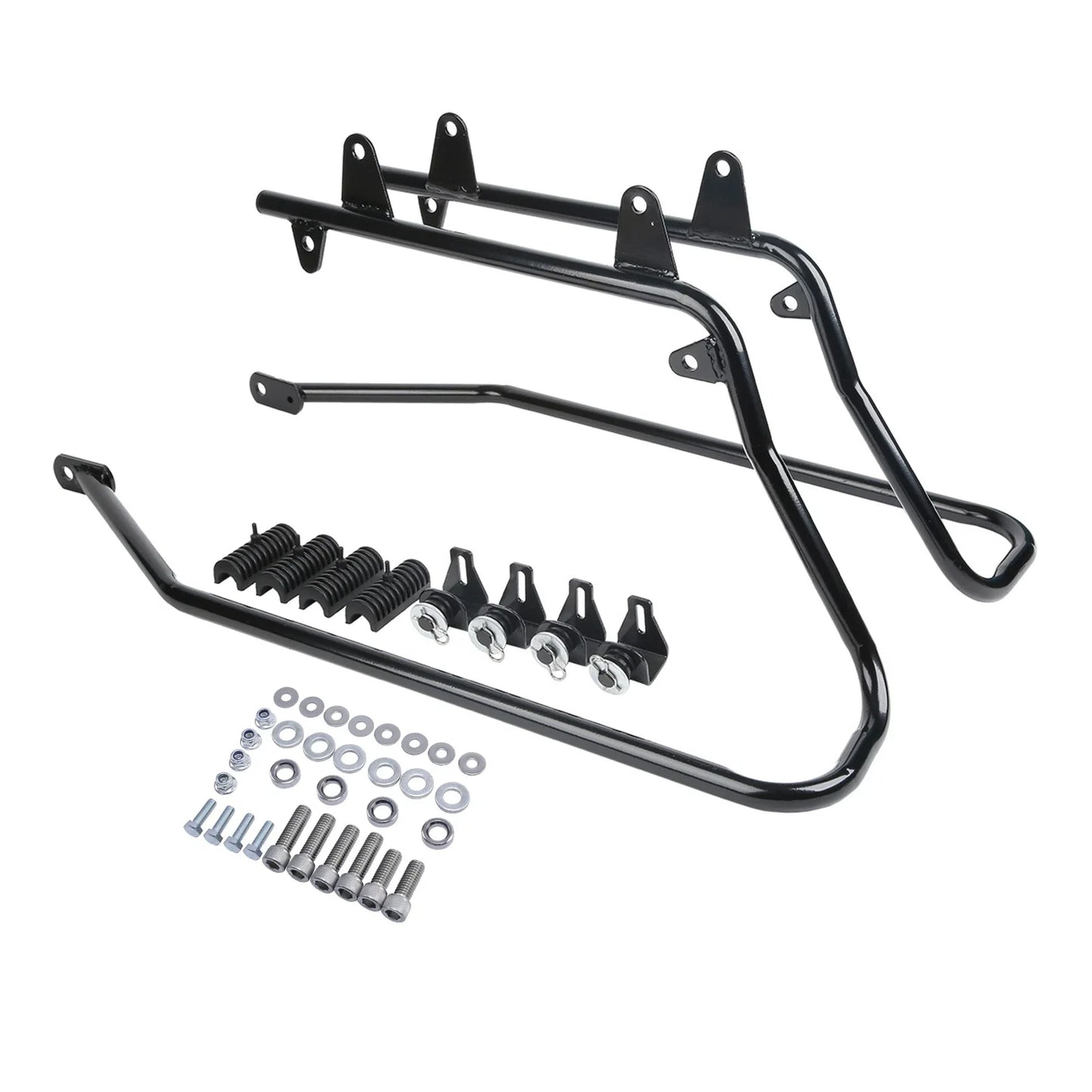 Black Saddlebags Conversion Brackets for Harley Softail (1986-2017)