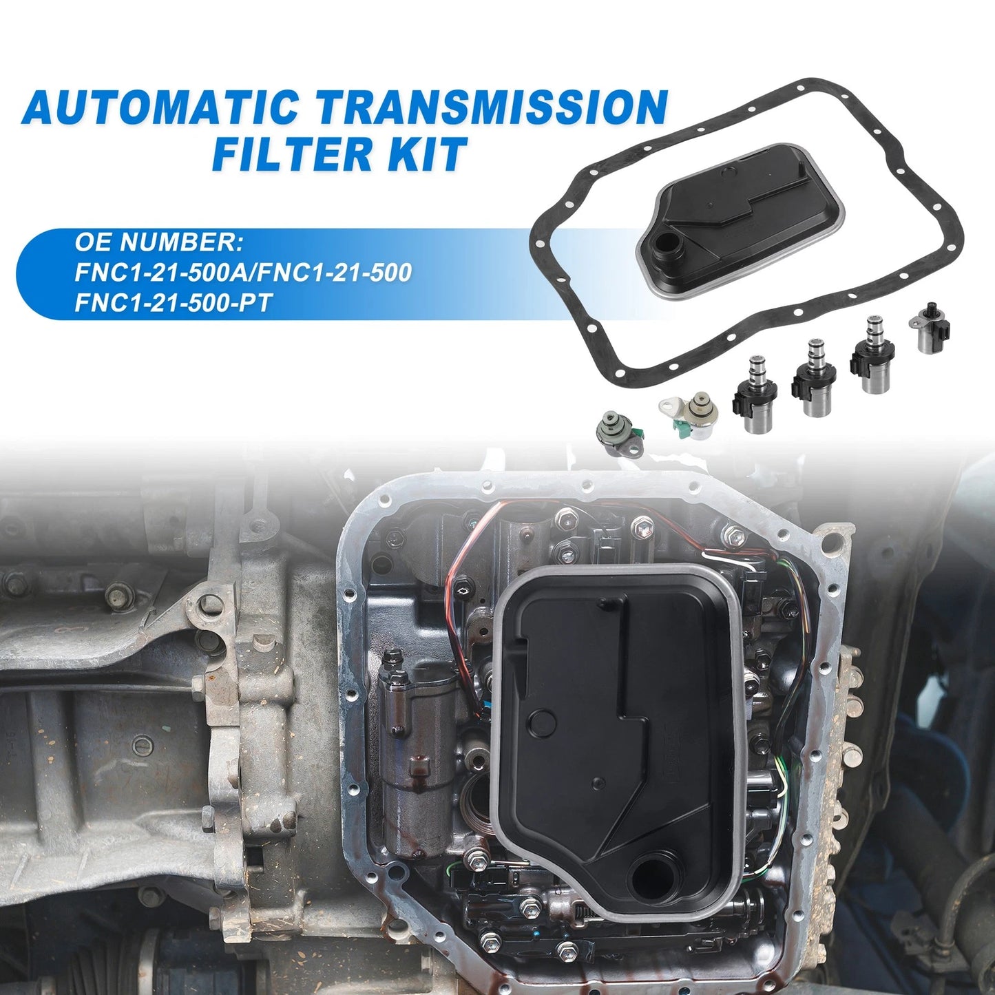Set of 4F27E Transmission Shift Solenoid Filter Gasket Kit for Mazda