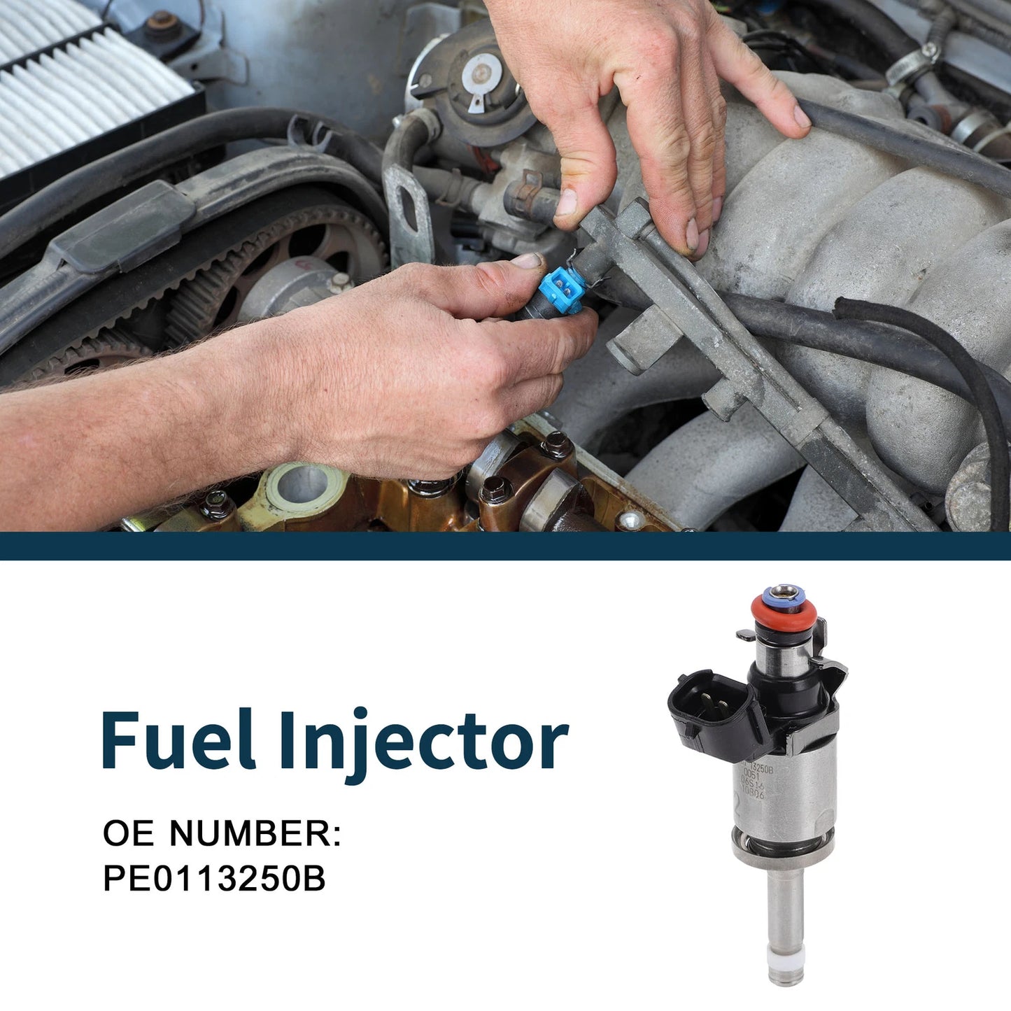 Fuel Injector No.PE0113250B for Mazda CX-5 Sport (2013–2016) 1 Pc Black