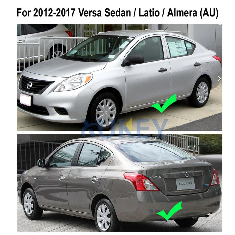 2 x Mud Flaps Splash Guard Front + Rear for Nissan Versa Sedan (2012–2017)