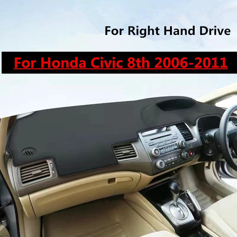 RHD / Leather Car Dashboard Cover Dash Protector Mat for Honda Civic (2006-2011)