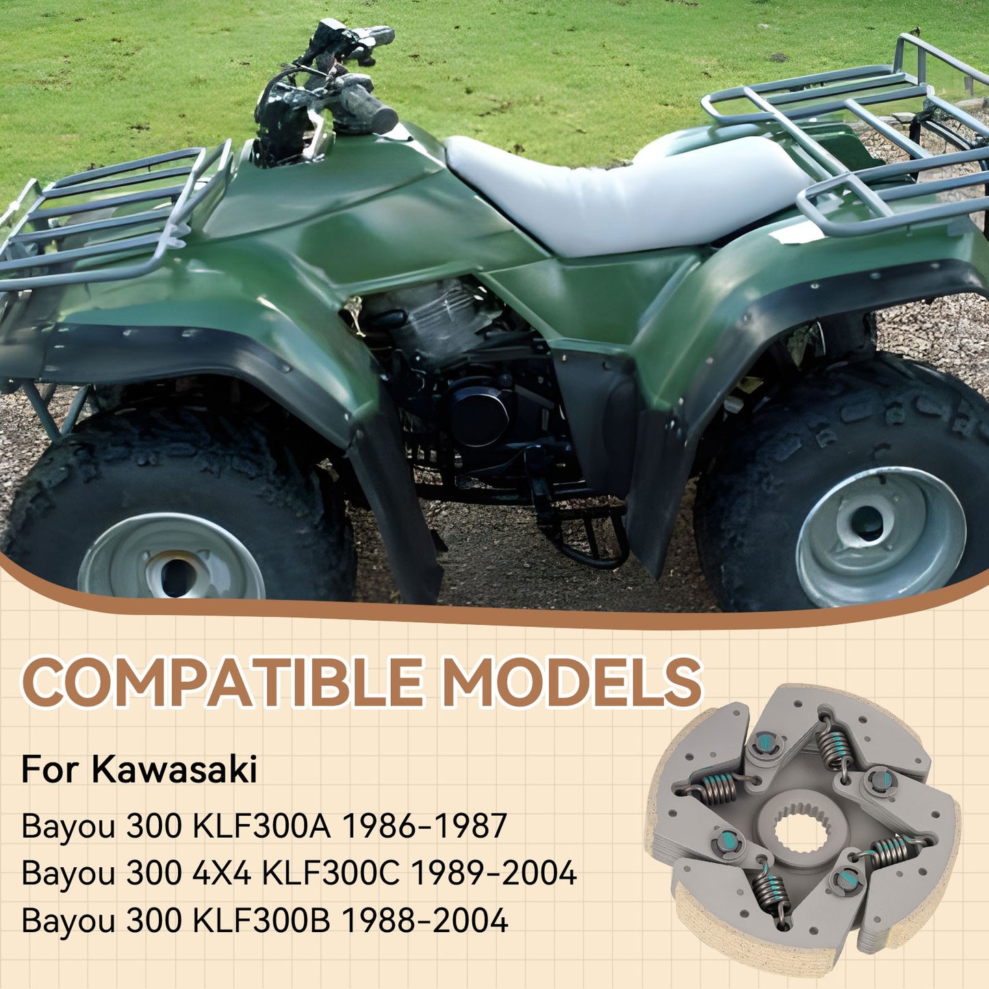 Wet Clutch Centrifugal Carrier for Kawasaki Bayou 300 (1986–2004)
