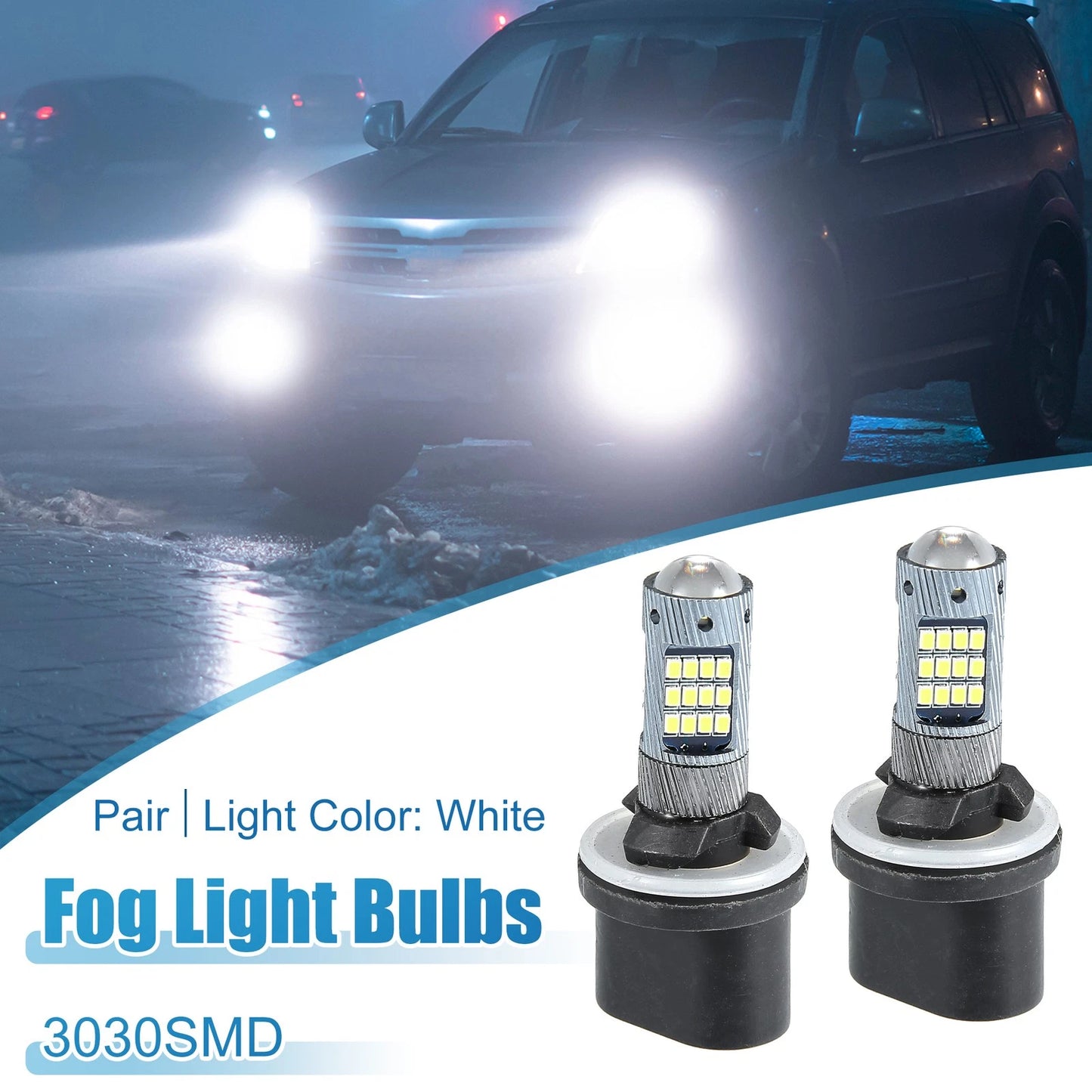 Set of 2 LED Fog Light Bulbs 880 for Auto (2016)