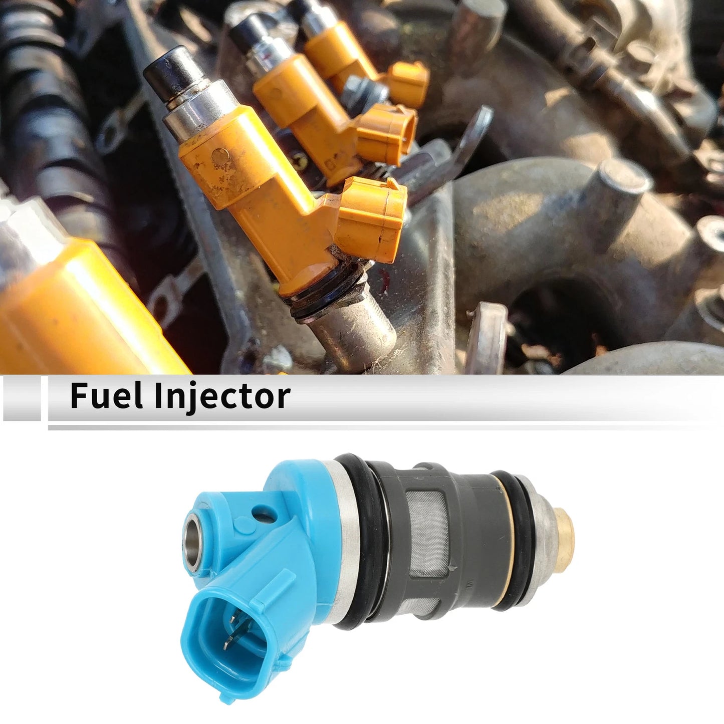 Fuel Injector for Toyota Hilux RZN14 Hiace RZH1 Dyna RZY2 (1 Pc) Blue Silver Tone