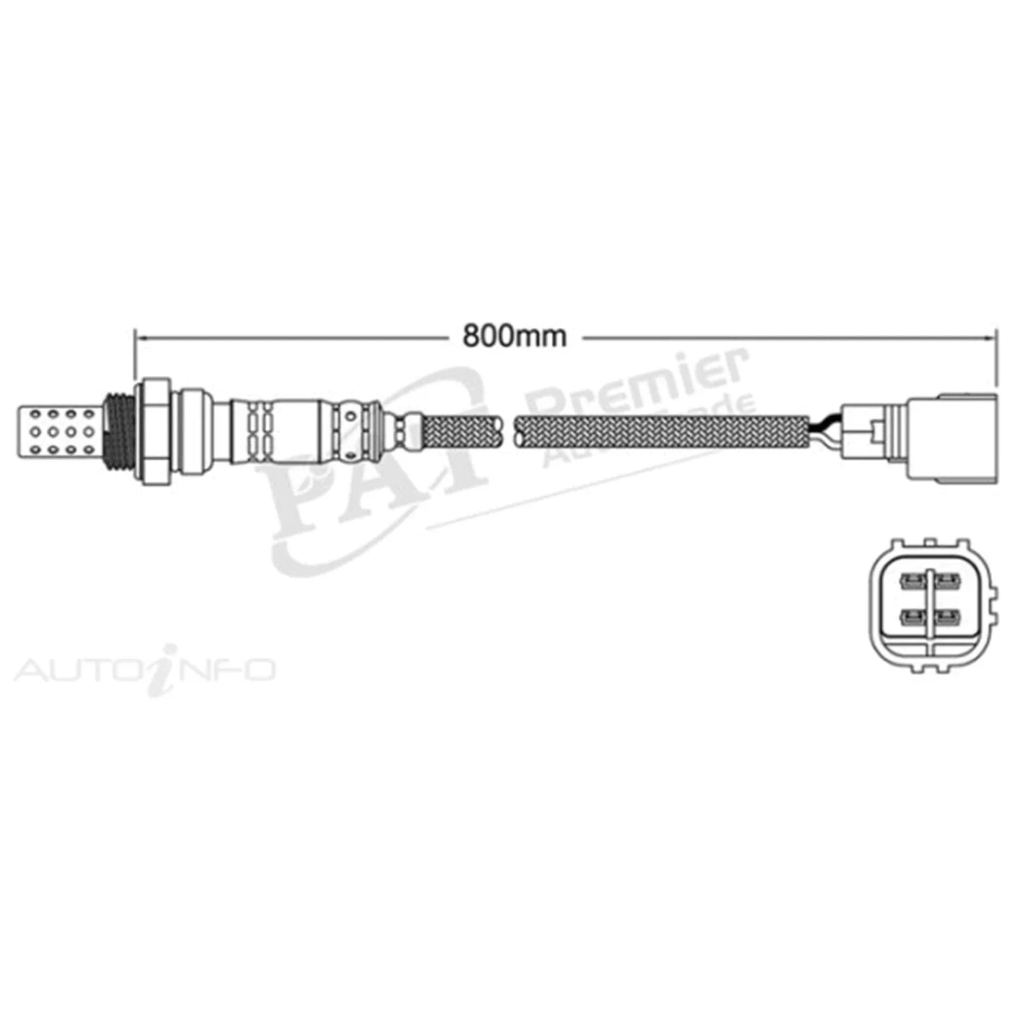 Post Cat Oxygen O2 Sensor for Toyota RAV4 ACA20 ACA21 4cyl 2.0L 1AZ-FE 2000~2003