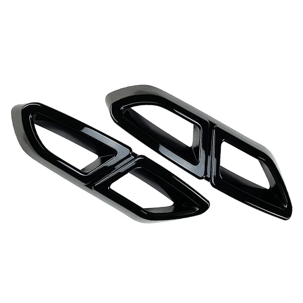 Black Rear Exhaust Muffler Tail Pipe Cover Trim for VW Passat Variant (2016-19)