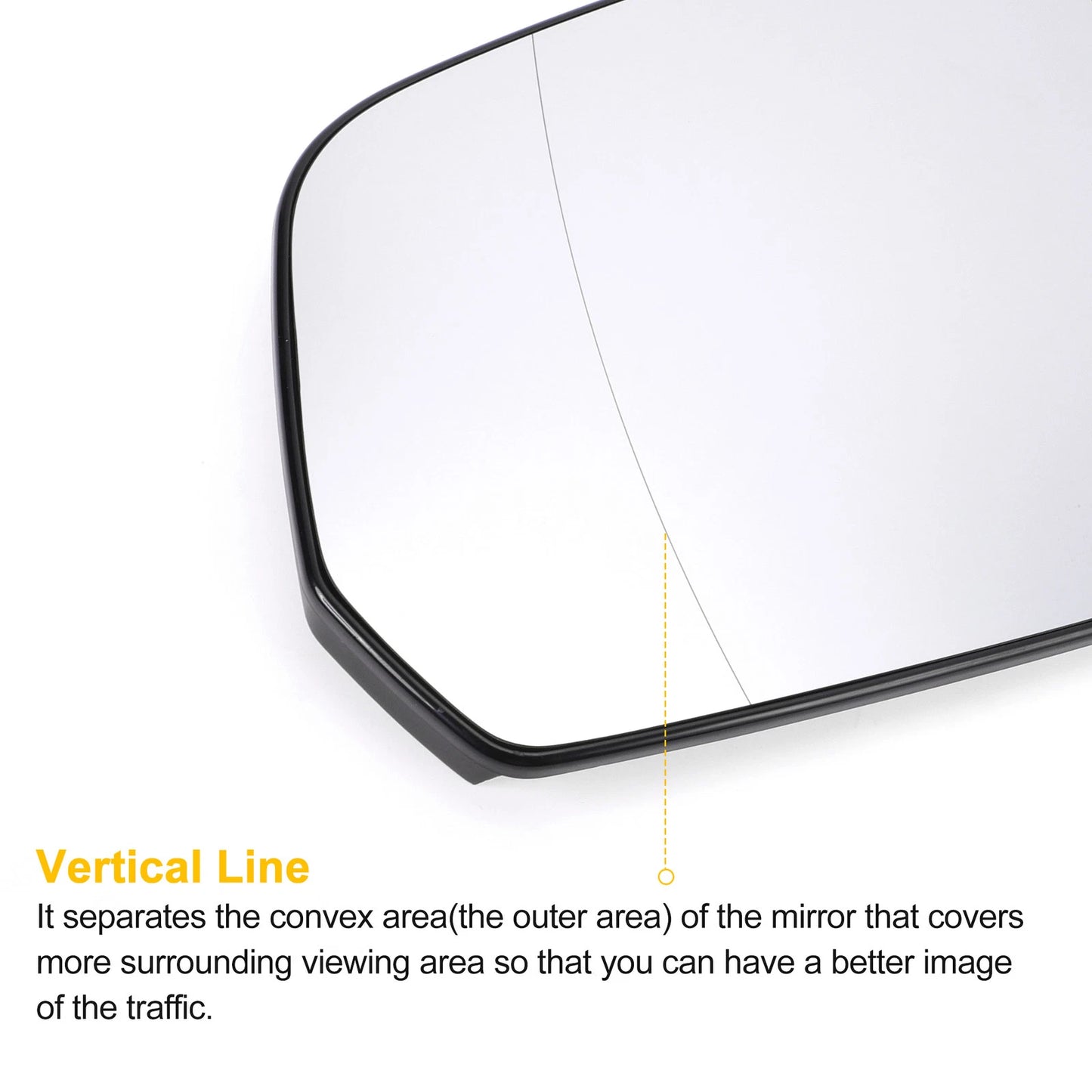 Left Side Heated White Mirror Glass for Mercedes GL-Class GLK-Class (2010–2015)