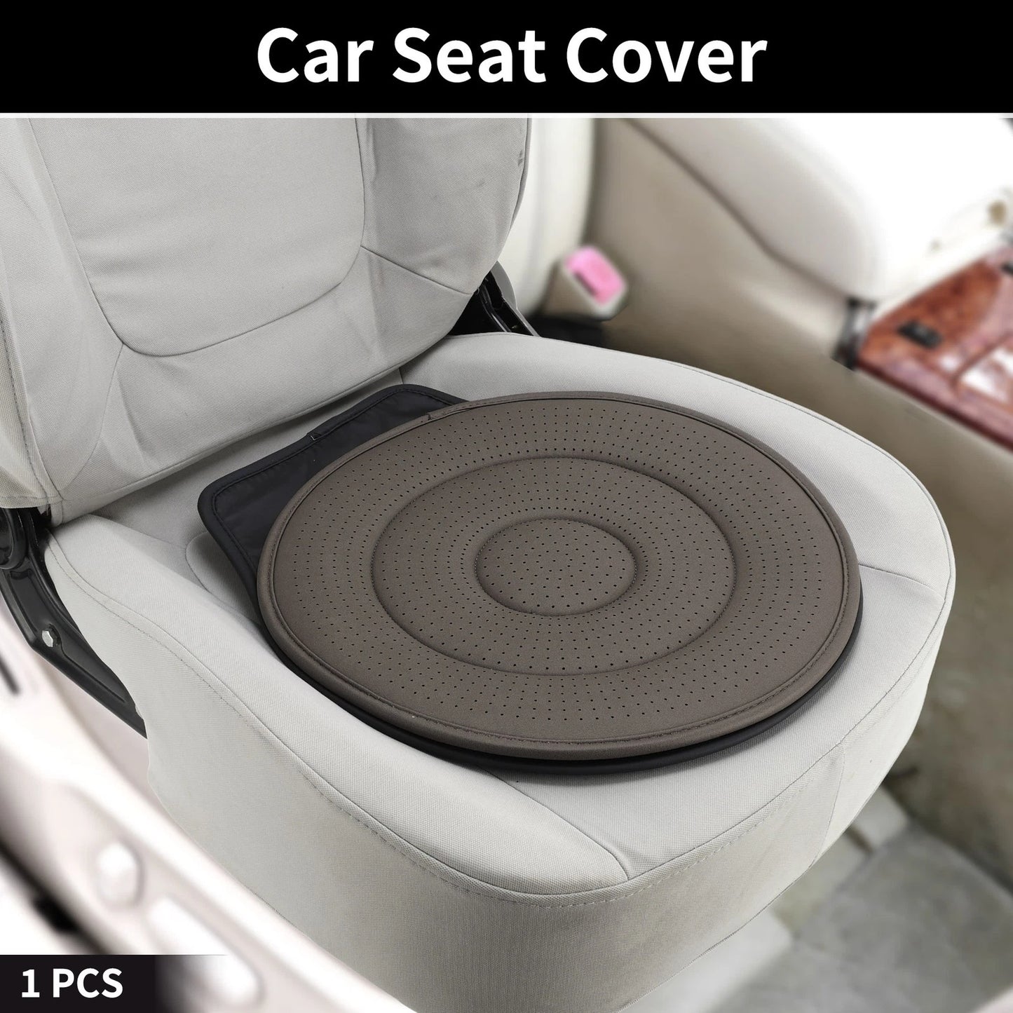 Car Bottom Seat Pad Cover for Universal Fit SUV Truck (1 Pc) - Coffee Color Cotton
